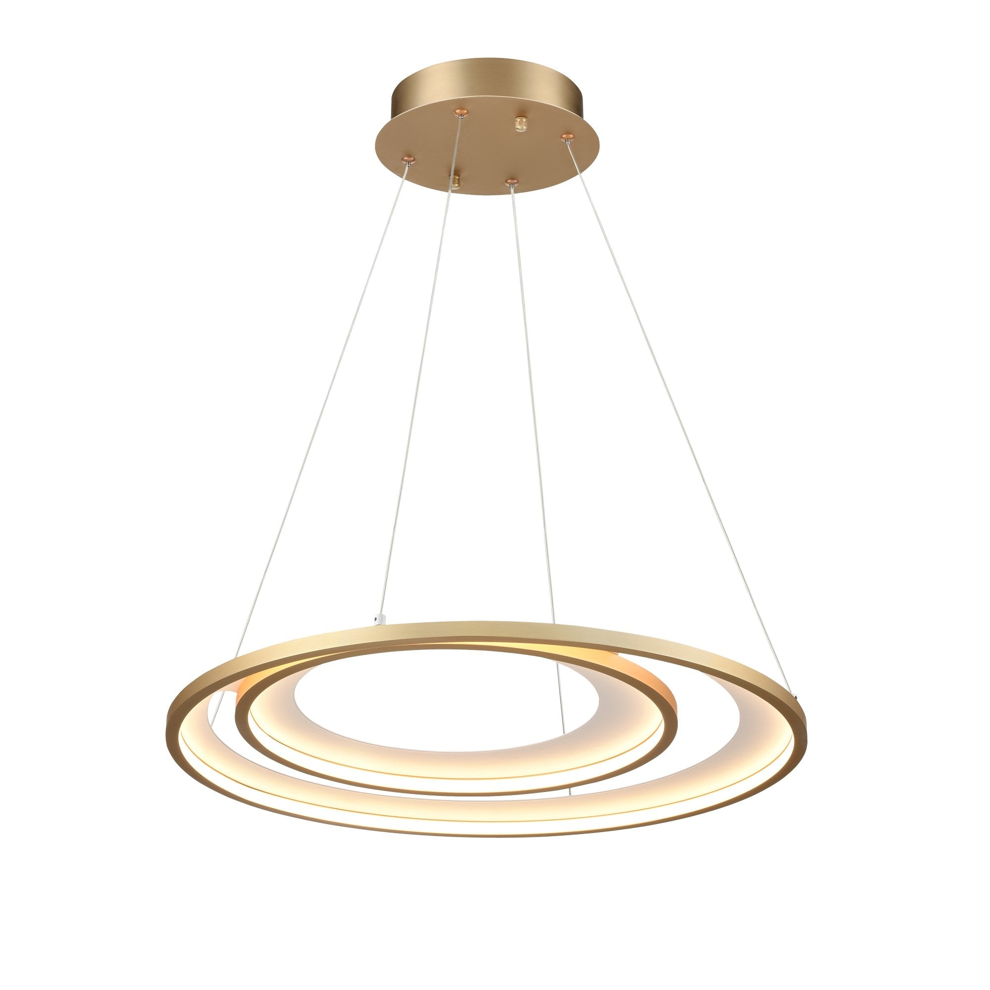 Franklite Halo 600mm LED Pendant - Matt Gold