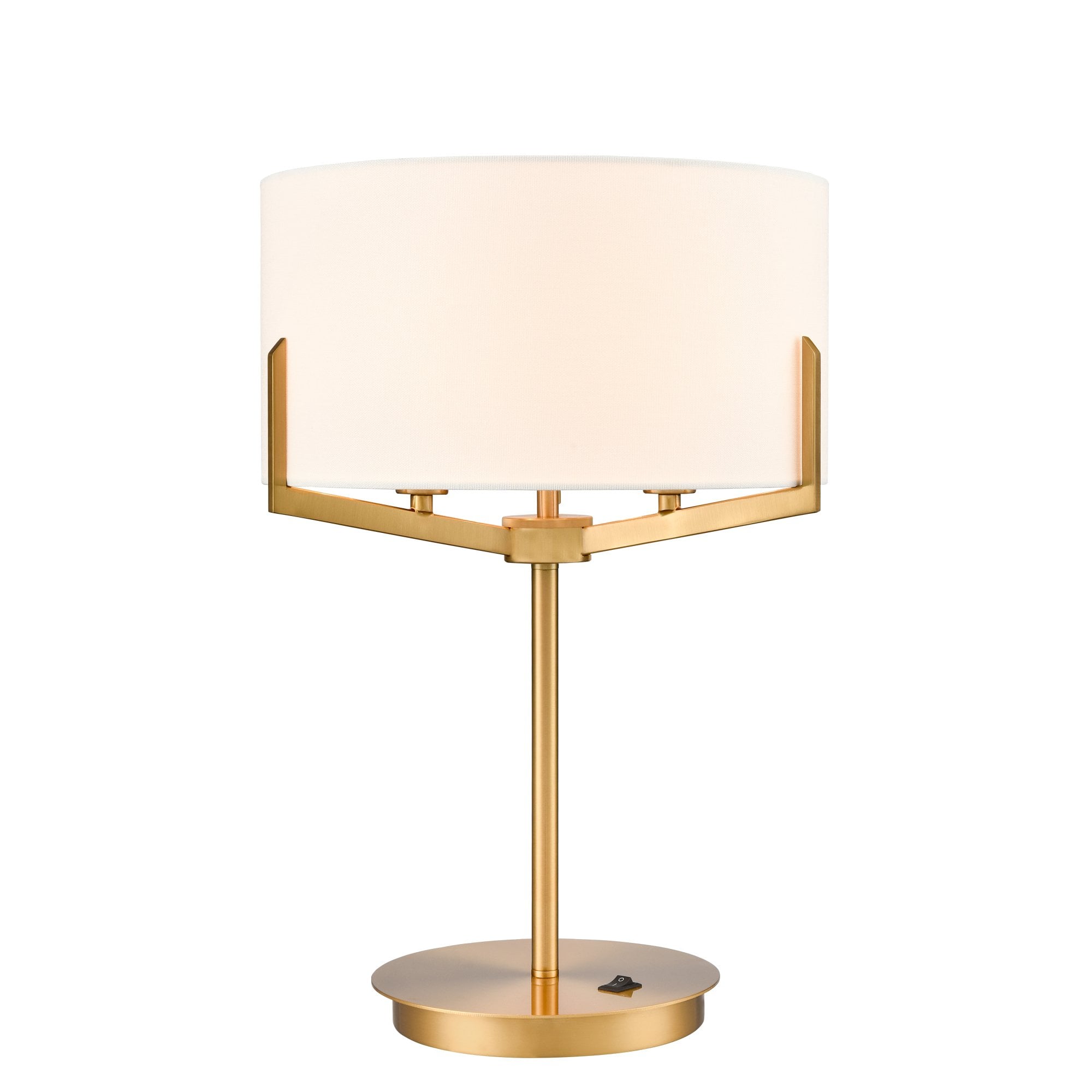 Franklite Clifton Table Lamp - Aged Brass & Cream