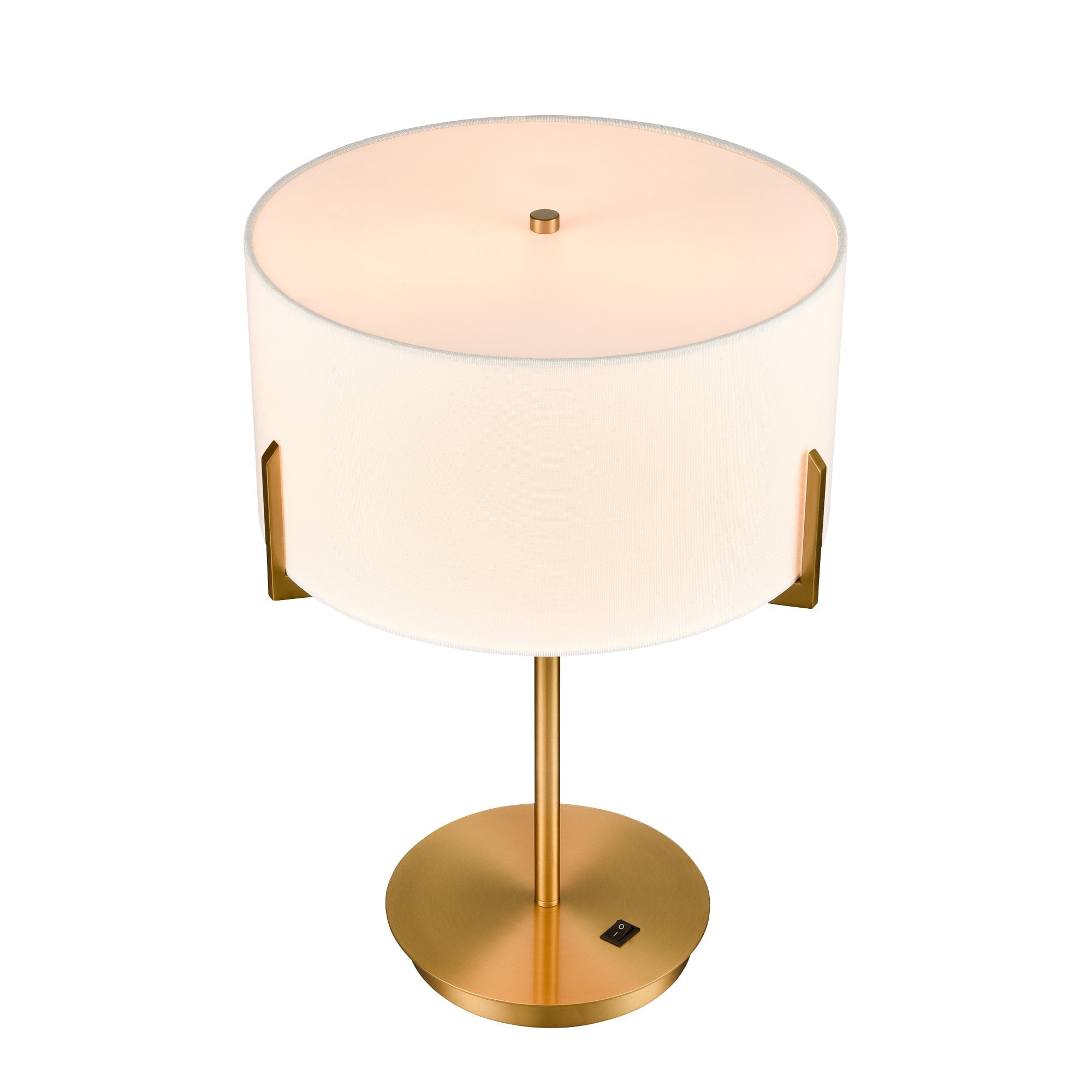 Franklite Clifton Table Lamp - Aged Brass & Cream
