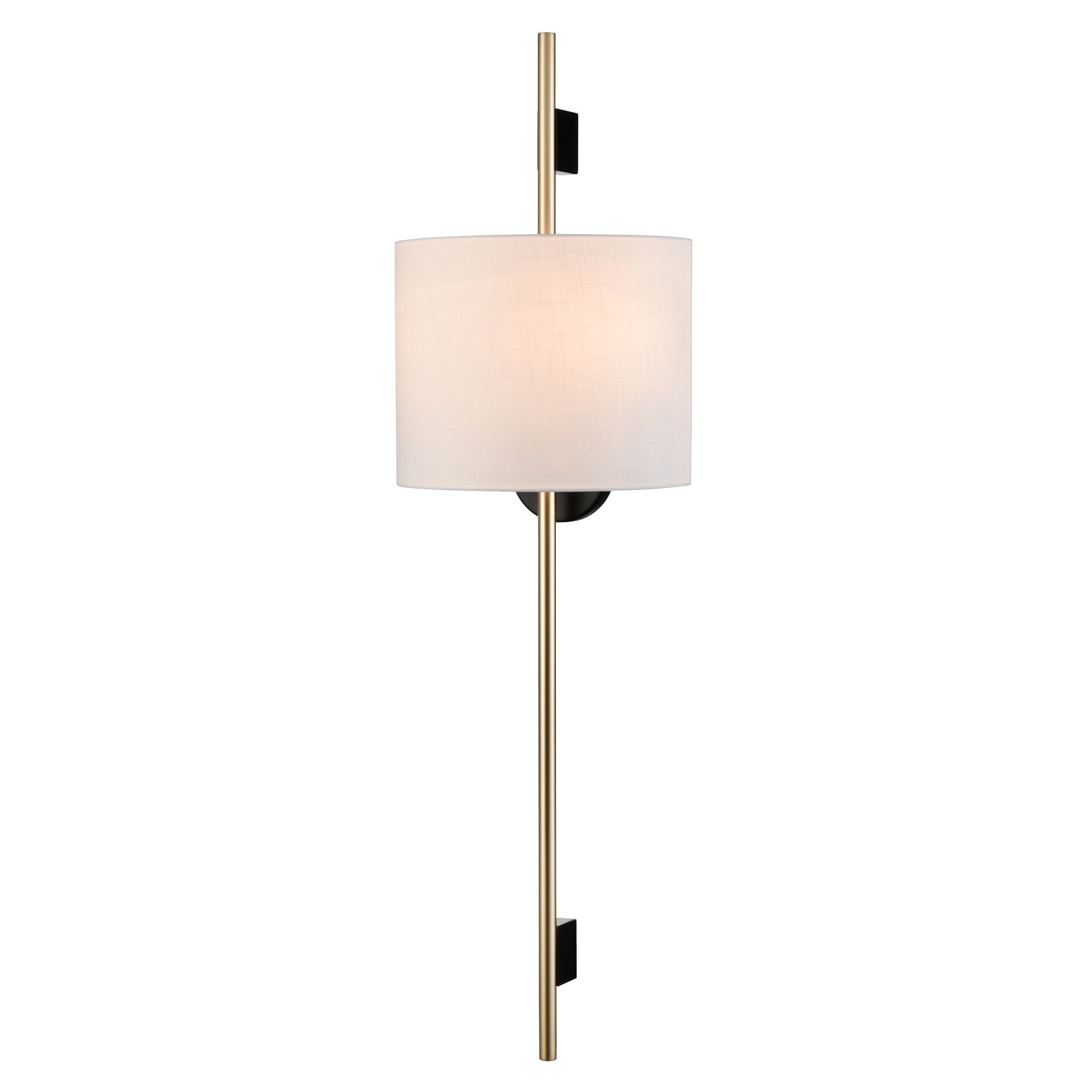 Franklite Serenity Wall Light - Aged Brass & Cream Shade