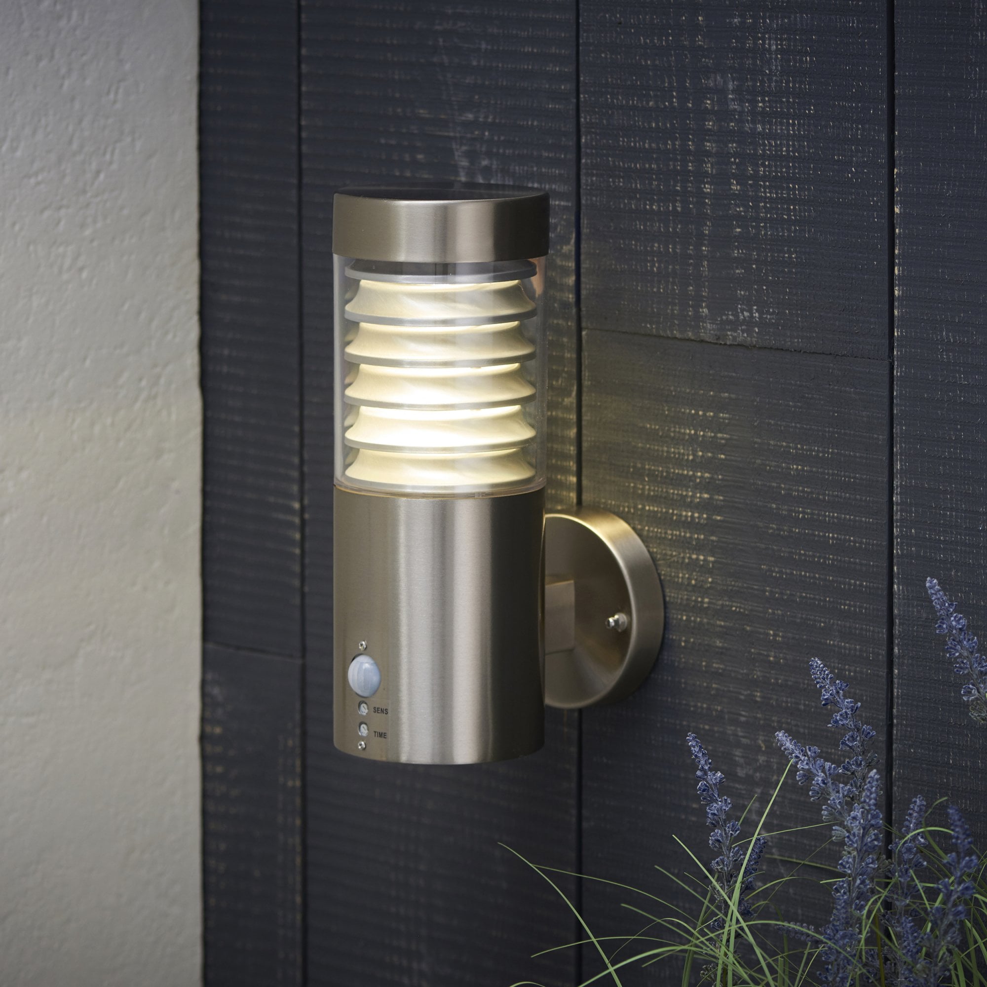 Endon Equinox LED PIR Wall Light - 316 Stainless Steel