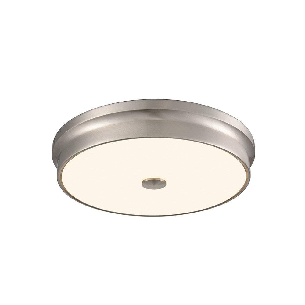 Franklite Orla 410mm LED Deep Flush Fitting - Satin Nickel