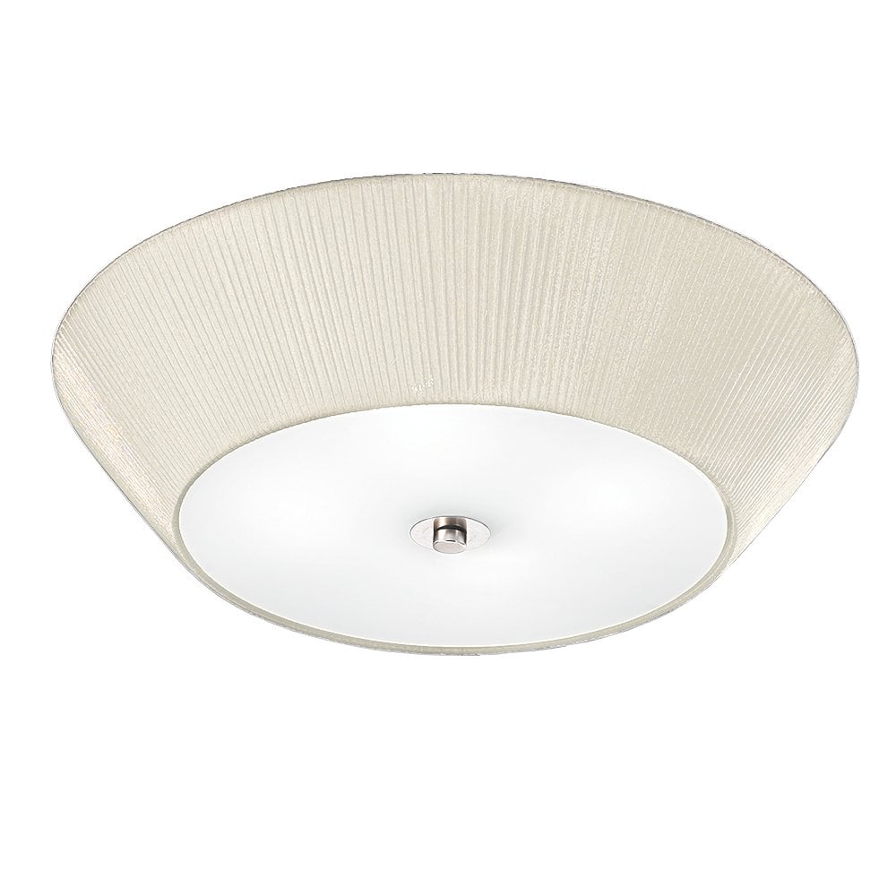 Franklite Raya 600mm Circular Flush - Cream Shade