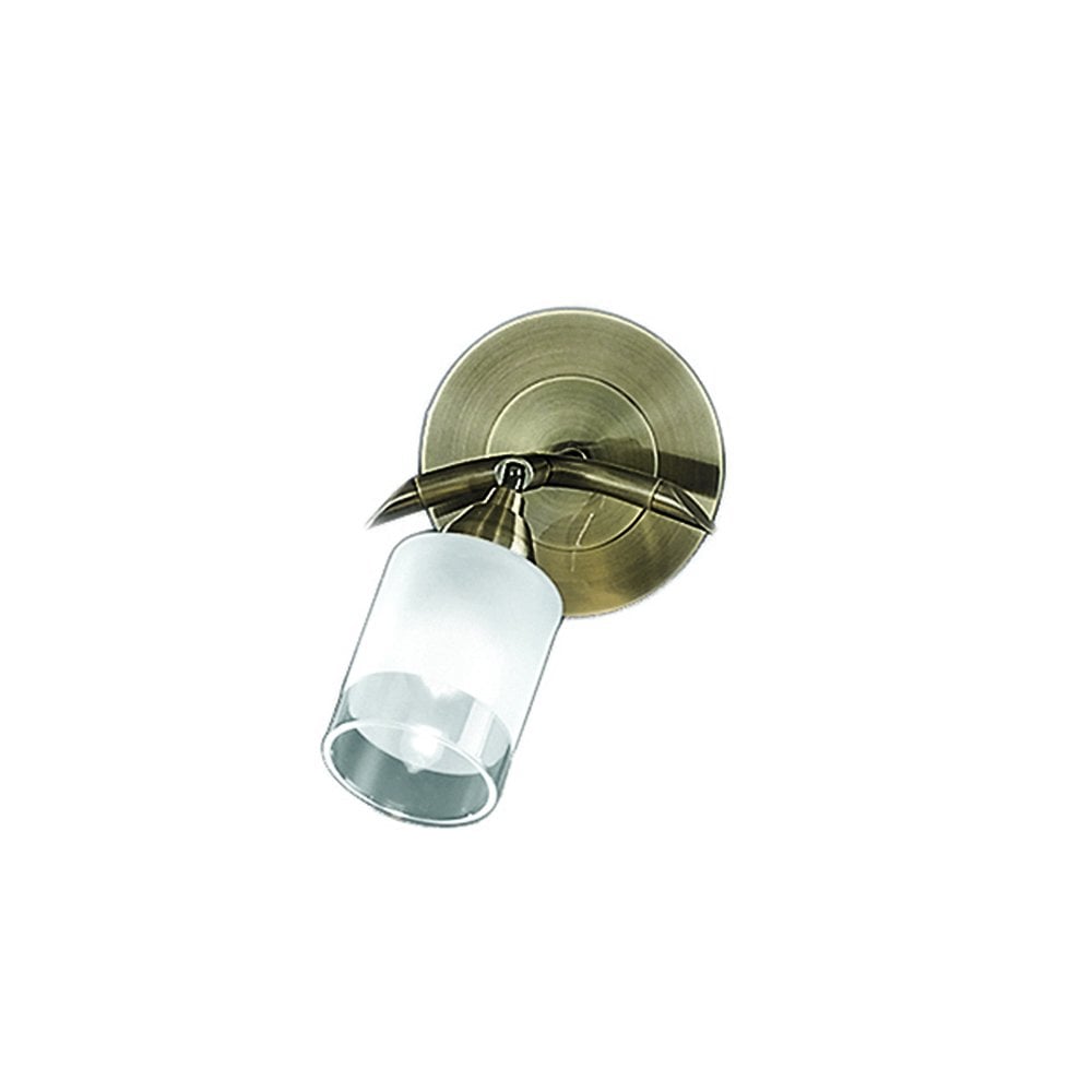 Franklite Campani 1 light Wall Bracket - Bronze & Clear Acid Glass