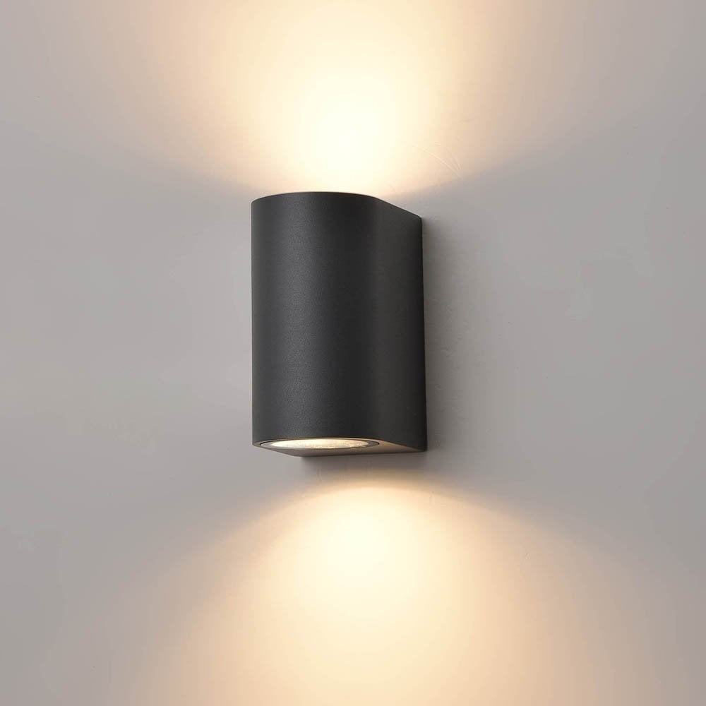 Franklite Aura Bi-Directional Wall Light - Charcoal
