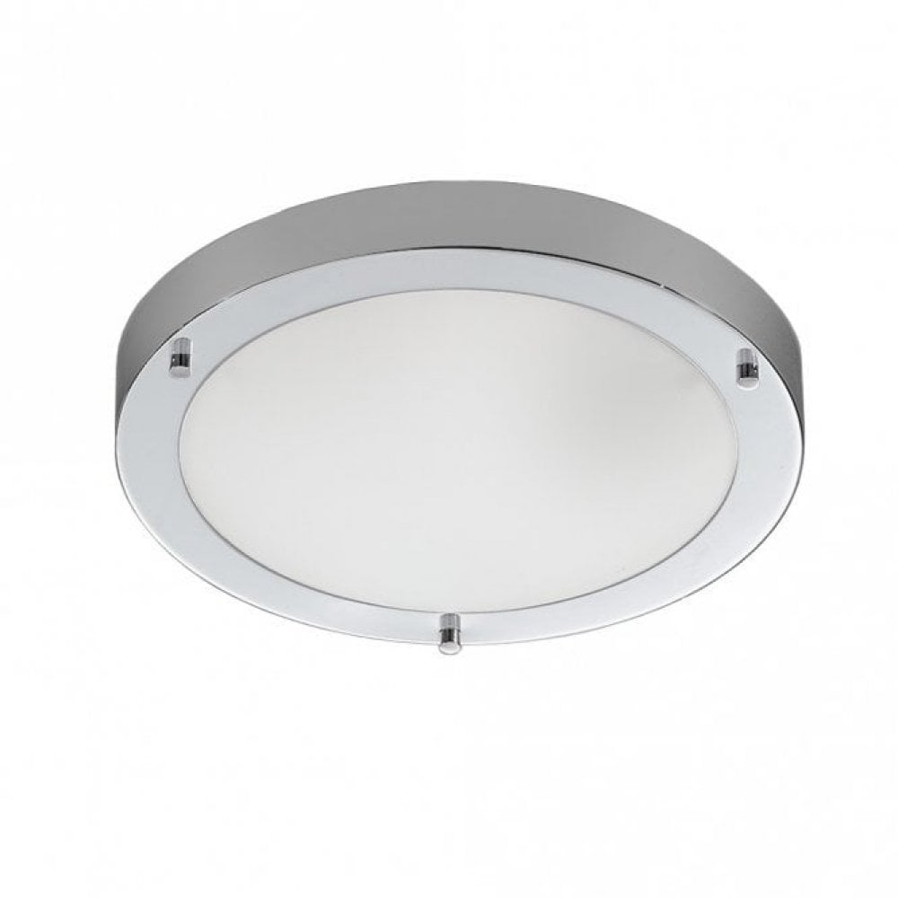Franklite Ruben 410mm Circular Flush IP44 - Chrome