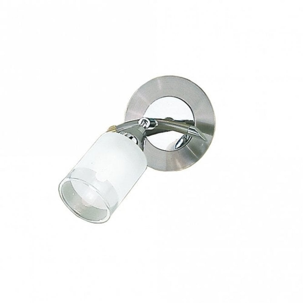 Franklite Campani 1 light Wall Bracket - Satin Nickel & Clear Glass