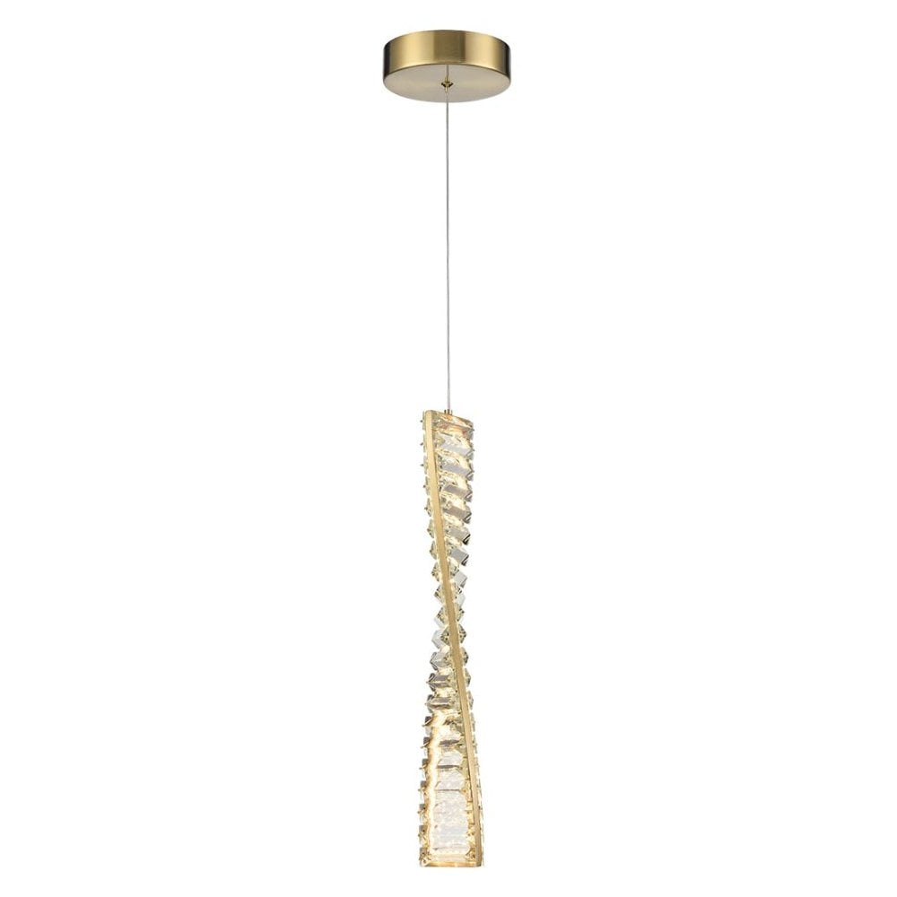 Franklite Cleopatra 15W LED Pendant - Aged Brass