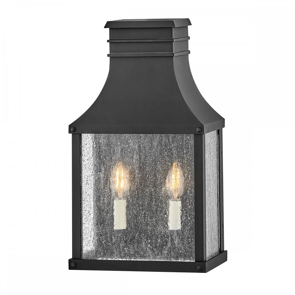 Hinkley Beacon Hill 2 Light Half Wall Lantern - Museum Black