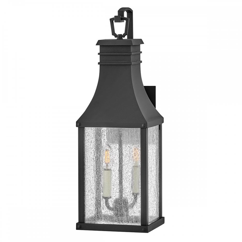 Hinkley Beacon Hill 2 Light Medium Wall Lantern - Museum Black