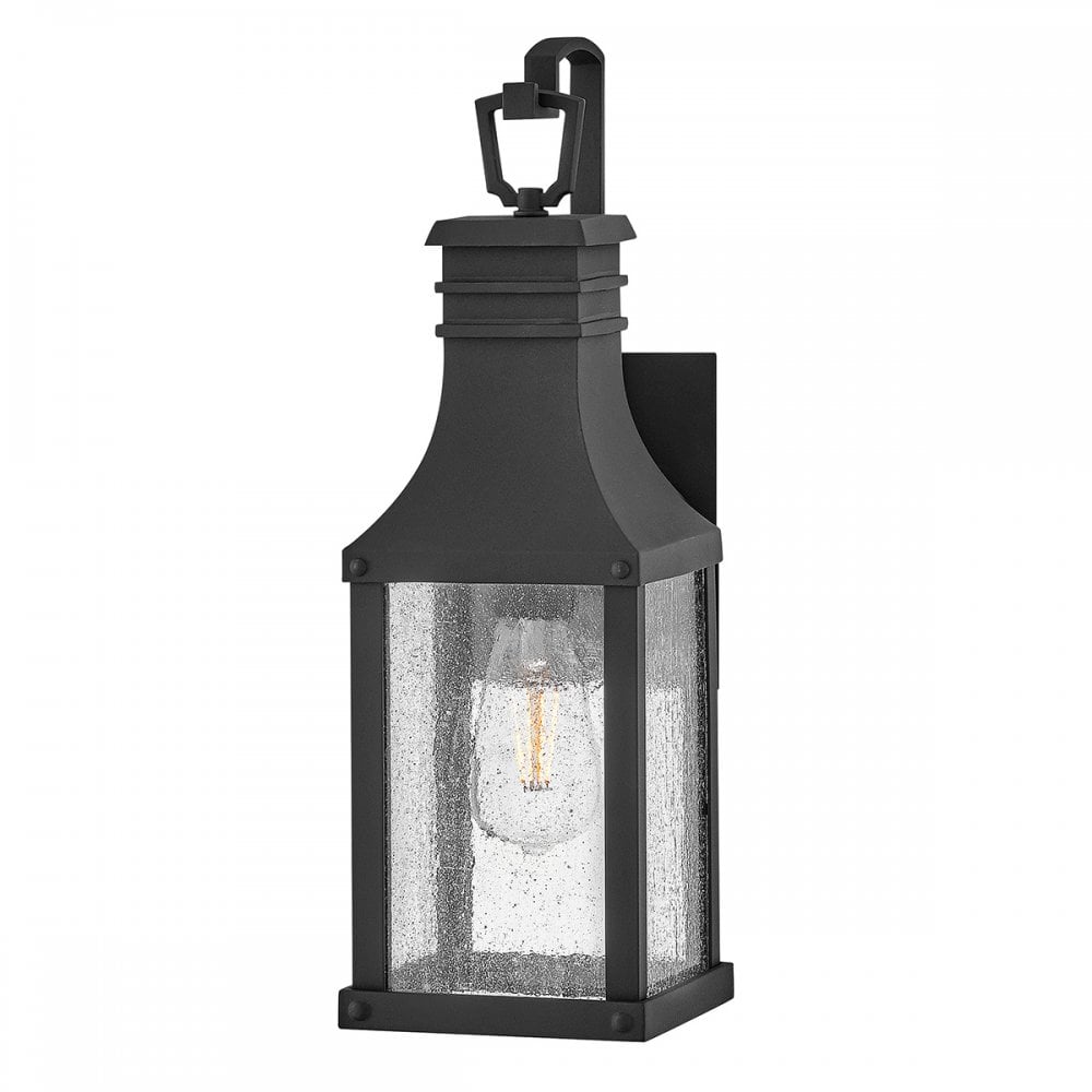 Hinkley Beacon Hill 1 Light Small Wall Lantern - Museum Black