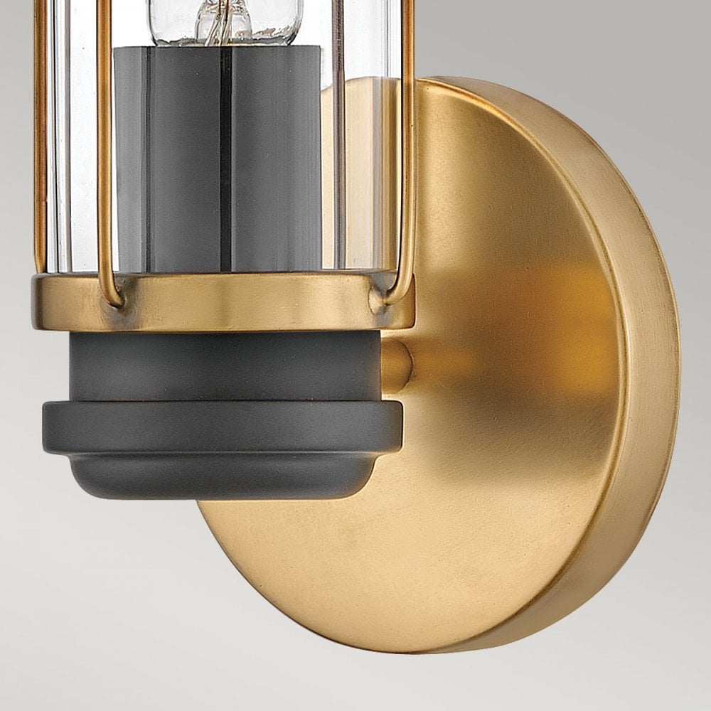 Hinkley Masthead 1 Light Wall Light - Heritage Brass & Black