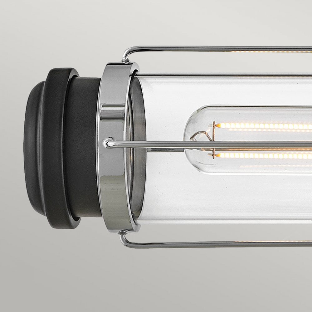 Hinkley Masthead 2 Light Wall Light - Polished Chrome & Black