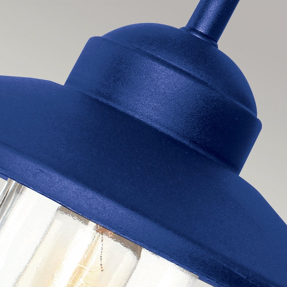 Elstead Klampenborg 1 Light Wall Lantern - Navy Blue