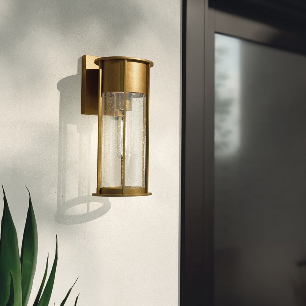 Kichler Camillo 1 Light Medium Wall Lantern - Painted Natural Brass