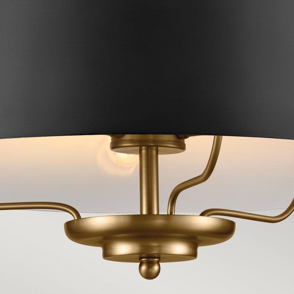 Kichler Luella 3 Light Duo-Mount Pendant - Black & Brass