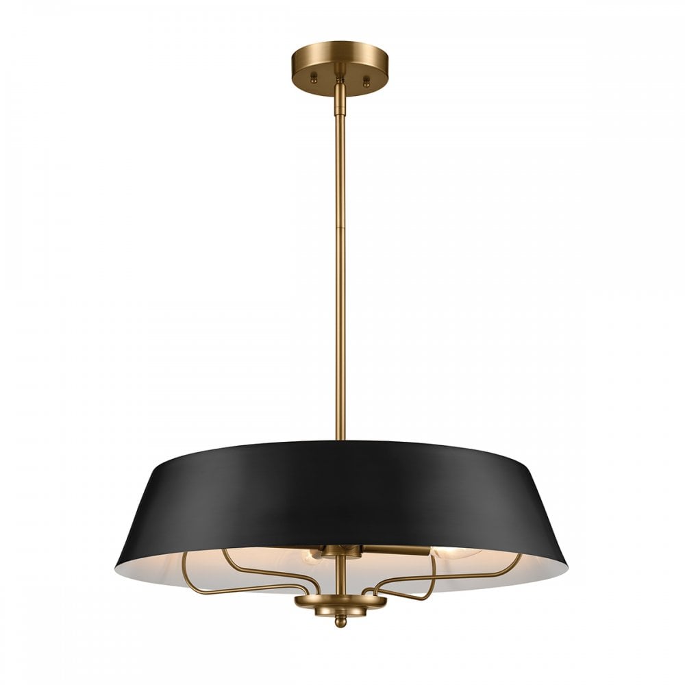 Kichler Luella 4 Light Duo-Mount Pendant - Black & Brass