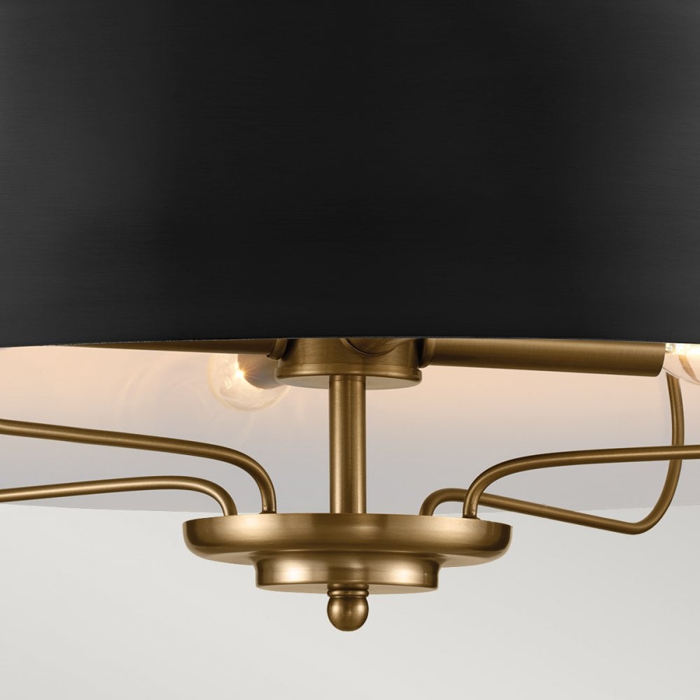 Kichler Luella 4 Light Duo-Mount Pendant - Black & Brass