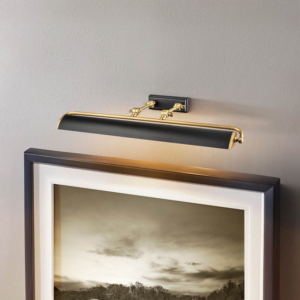 Elstead Winchfield 4 Light Large Picture Light - Aged Brass & Matte Black