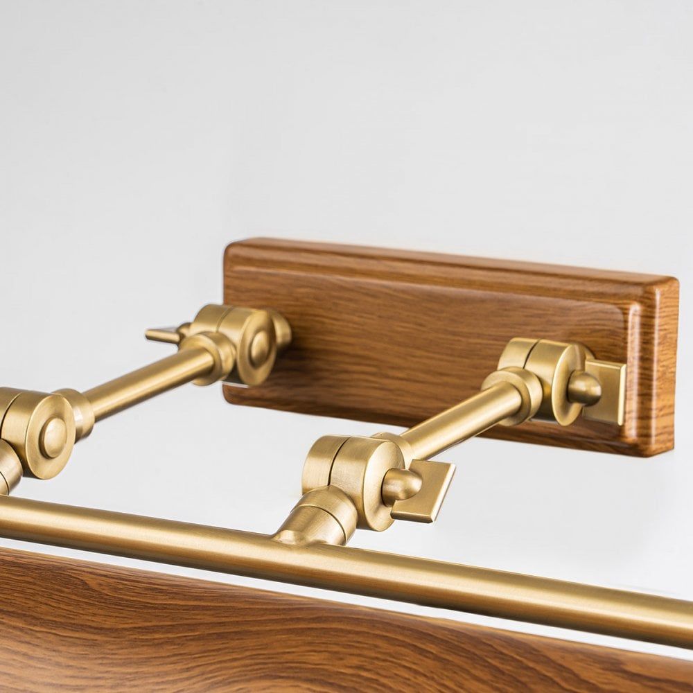 Elstead Winchfield 4 Light Large Picture Light - Aged Brass & Oat Effect