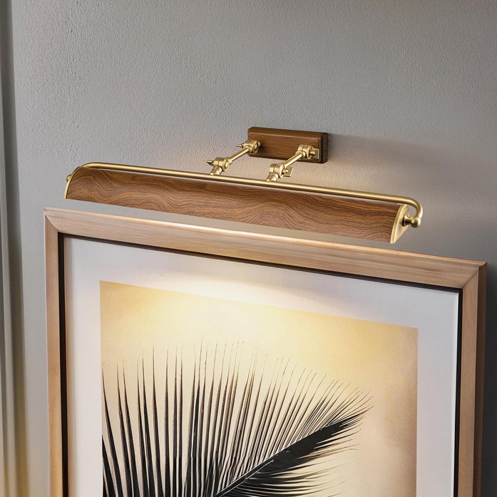 Elstead Winchfield 4 Light Large Picture Light - Aged Brass & Oat Effect