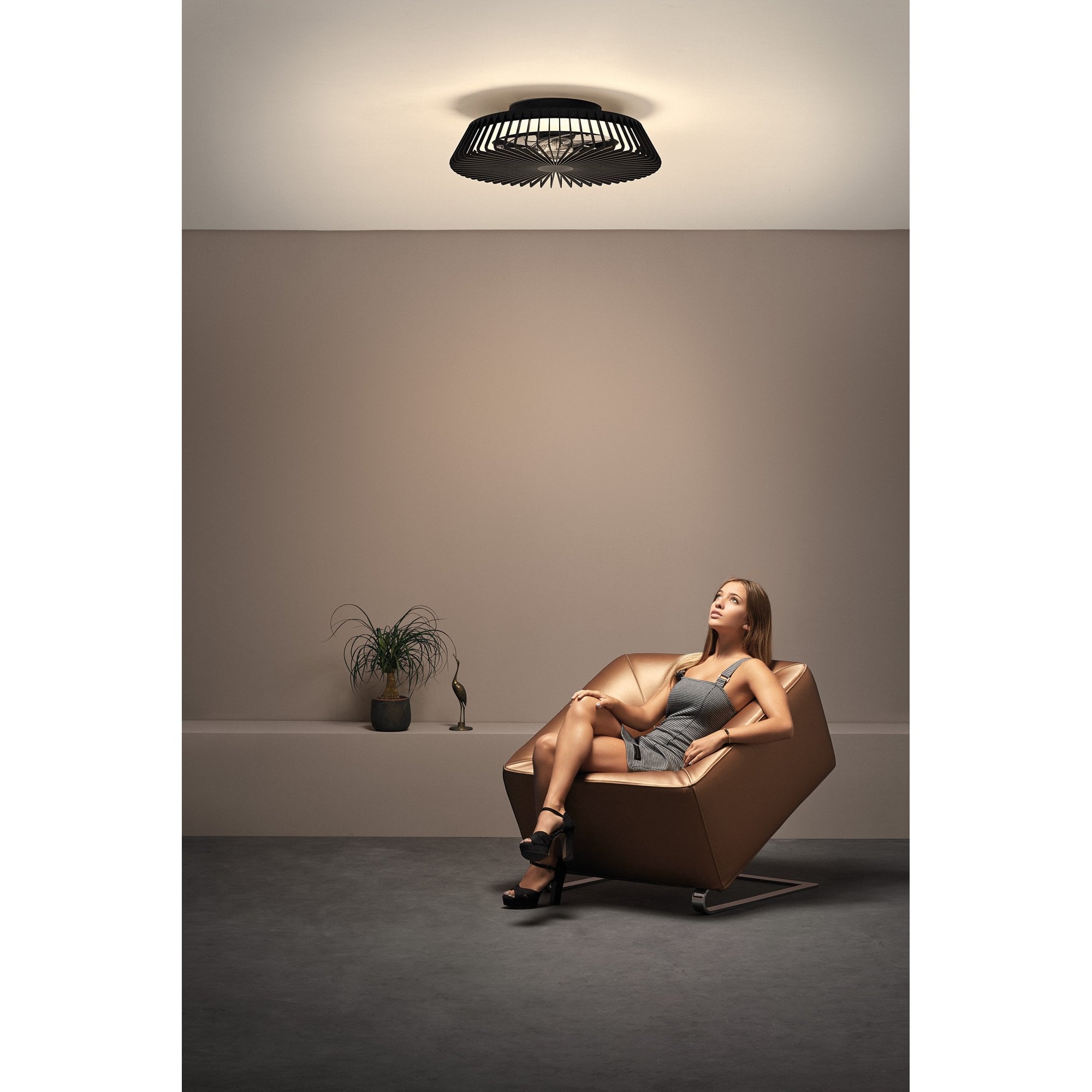 Mantra Himalaya 70W LED Dimmable Ceiling Light & Fan, Remote, APP ,  Voice Controlled, White