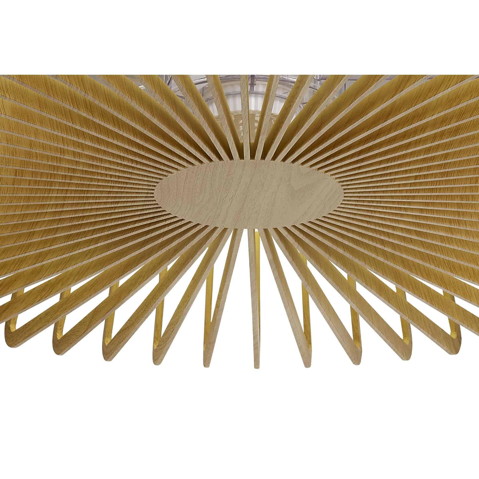 Mantra Himalaya 70W LED Dimmable Ceiling Light & Fan, Remote, APP ,  Voice Controlled, Wood Effect