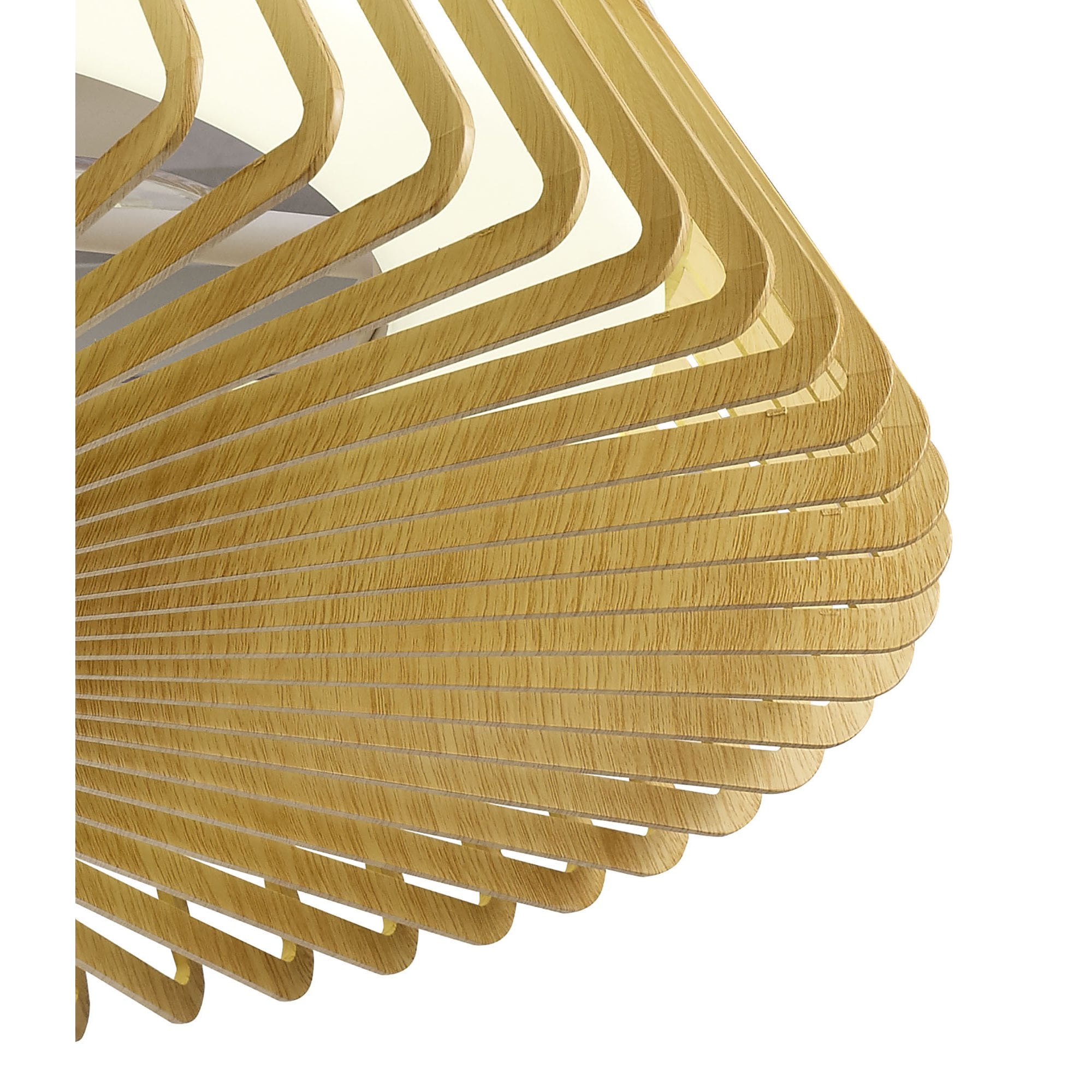 Mantra Himalaya 70W LED Dimmable Ceiling Light & Fan, Remote, APP ,  Voice Controlled, Wood Effect