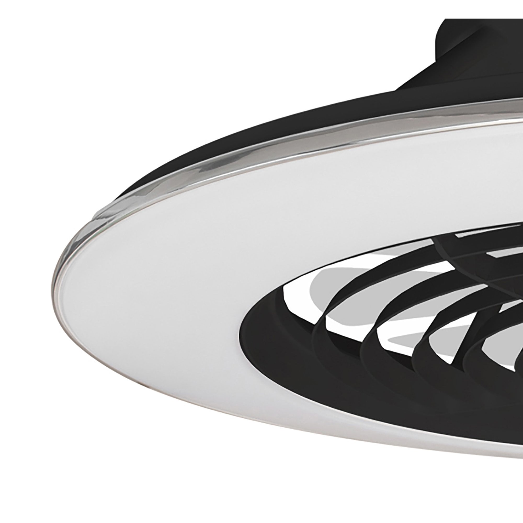 Mantra Alisio XL 95W LED Dimmable Ceiling Light & Fan, Remote, APP ,  Voice Controlled, Black