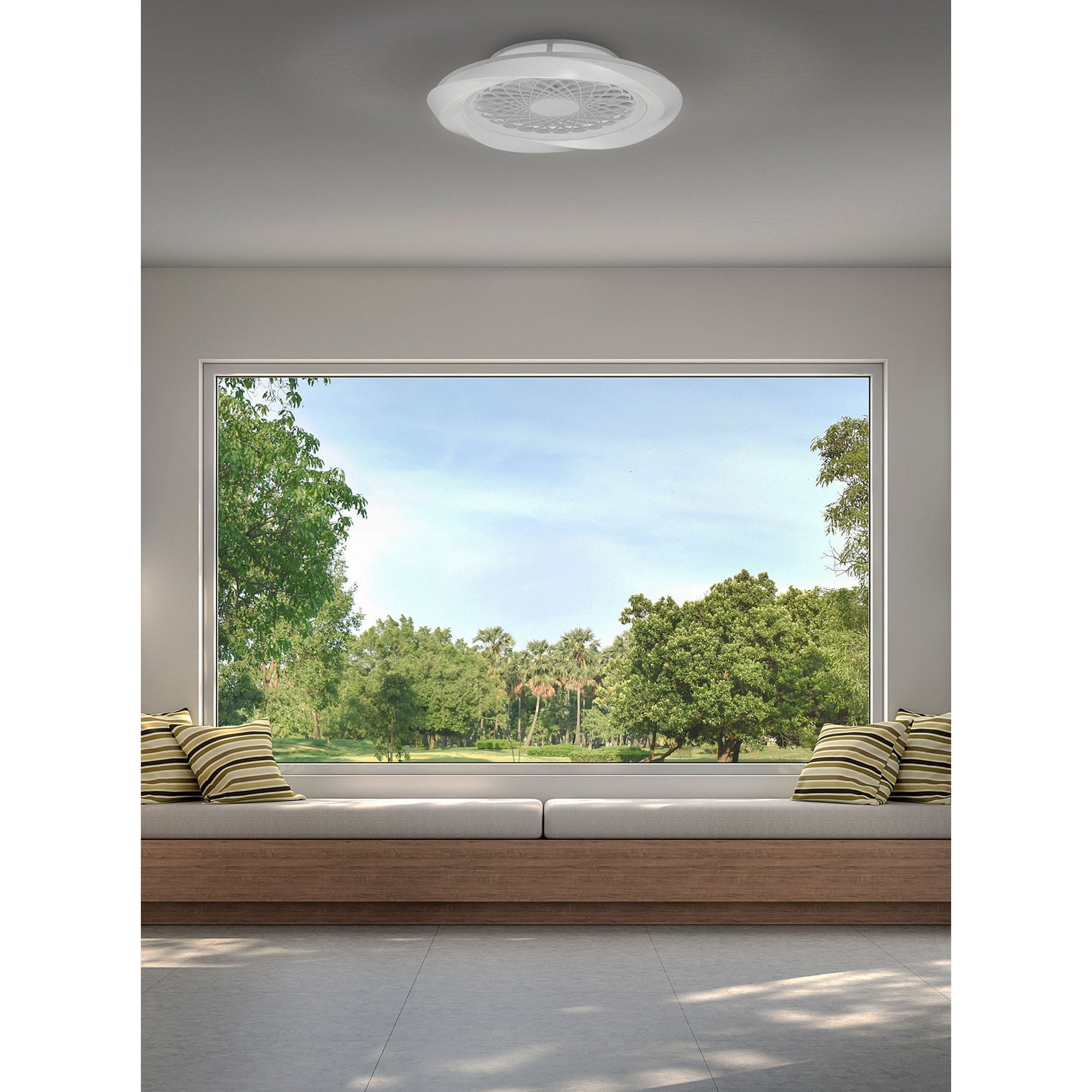Mantra Boreal 70W LED Dimmable Ceiling Light & Fan, Remote Controlled, White