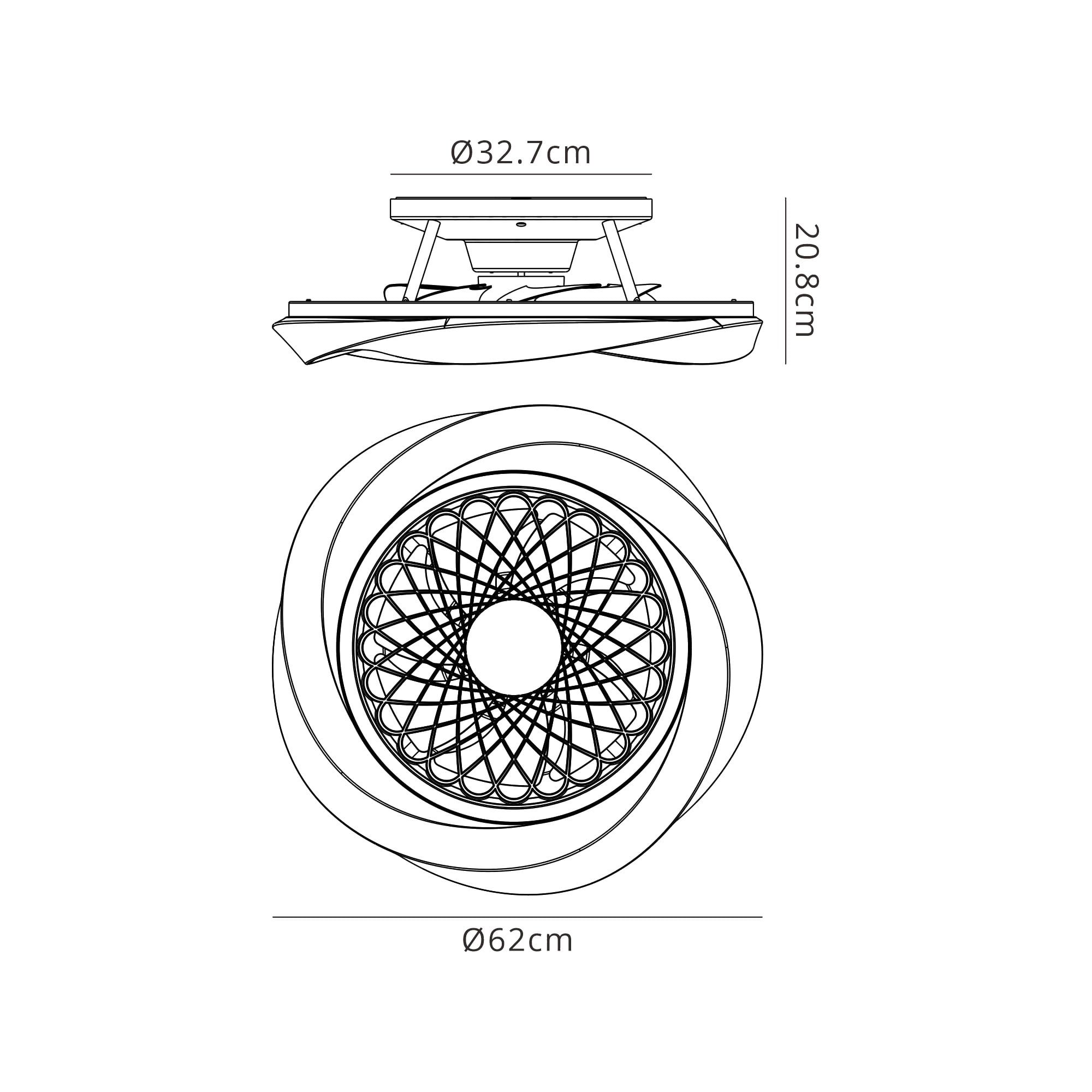 Mantra Boreal 70W LED Dimmable Ceiling Light & Fan, Remote Controlled, Silver