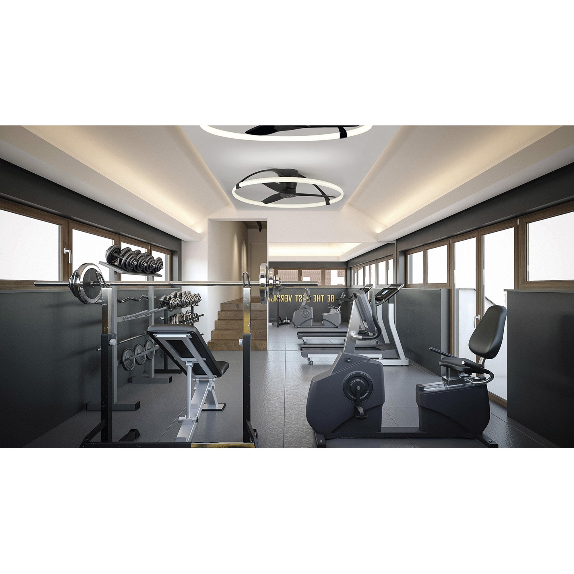 Mantra Nepal 75W LED Dimmable Ceiling Light & Fan, Remote, APP ,  Voice Controlled, Black