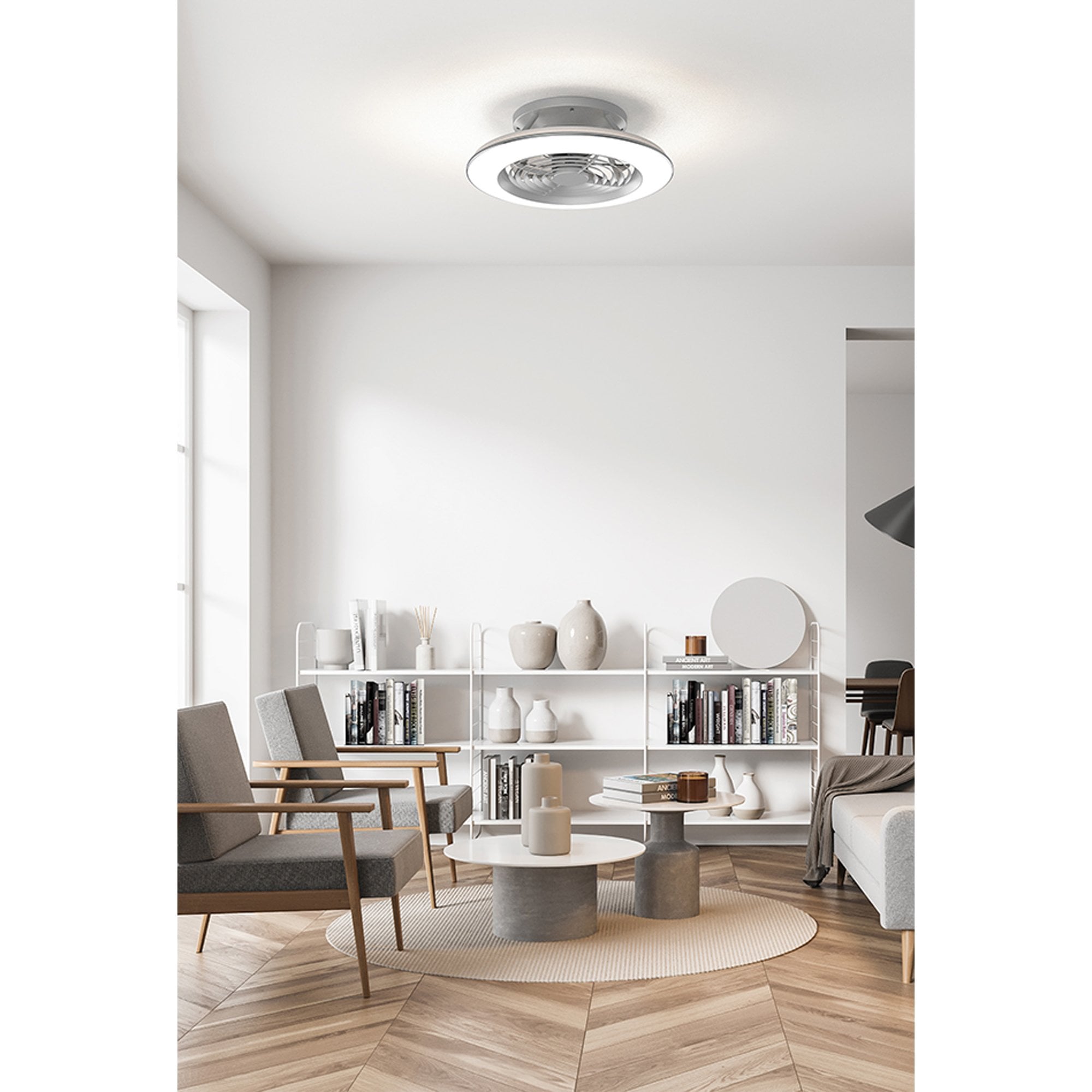 Mantra Alisio 70W LED Dimmable Ceiling Light & Fan, Remote, APP Controlled, Black