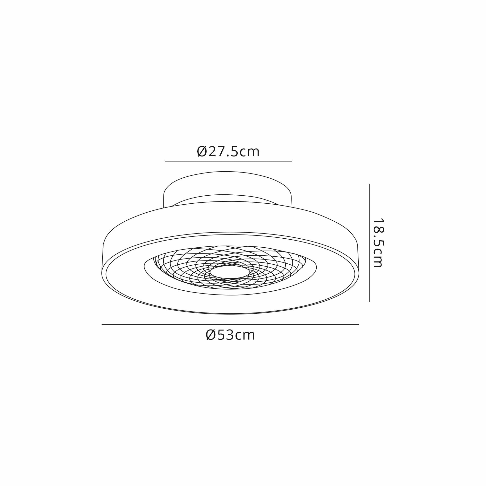 Mantra Tibet Mini 70W LED Dimmable Ceiling Light & Fan, Remote Controlled