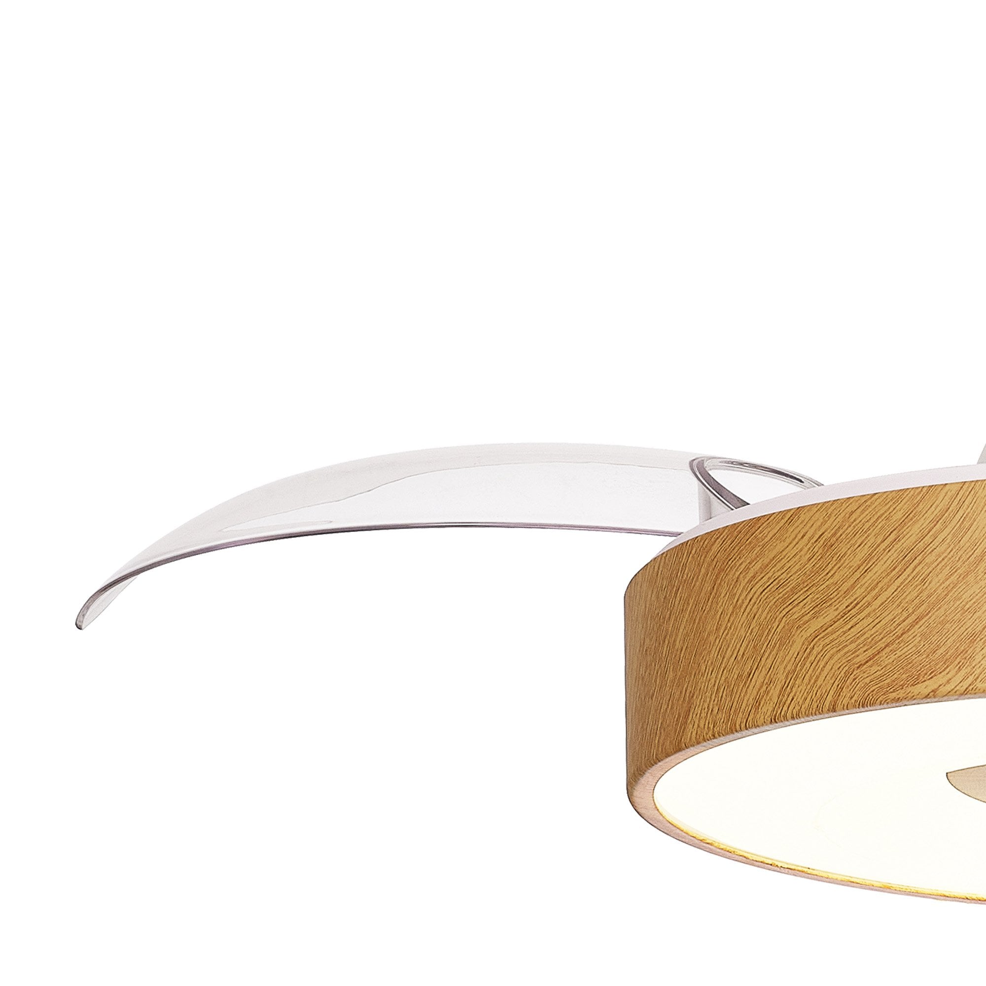 Mantra Coin Air 60W LED Dimmable Ceiling Light & Fan, Remote & APP Control, LED Wood