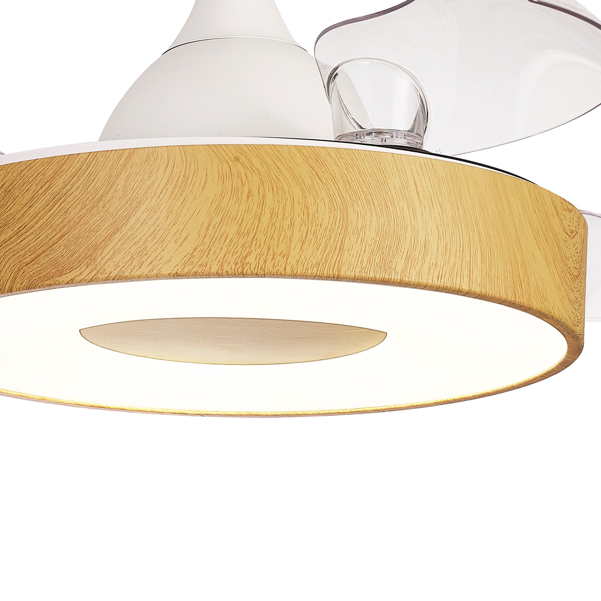 Mantra Coin Air 60W LED Dimmable Ceiling Light & Fan, Remote & APP Control, LED Wood