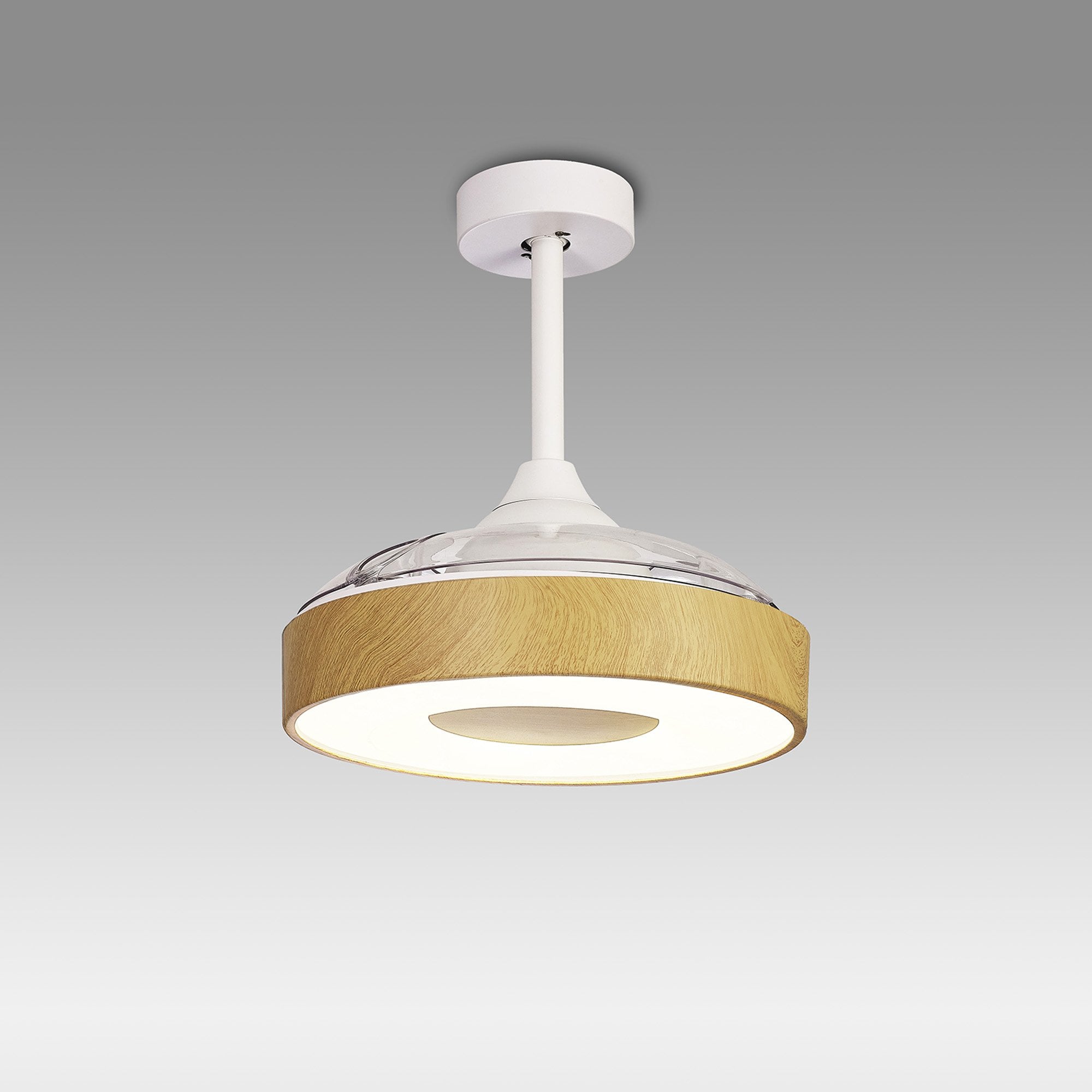 Mantra Coin Air 60W LED Dimmable Ceiling Light & Fan, Remote & APP Control, LED Wood