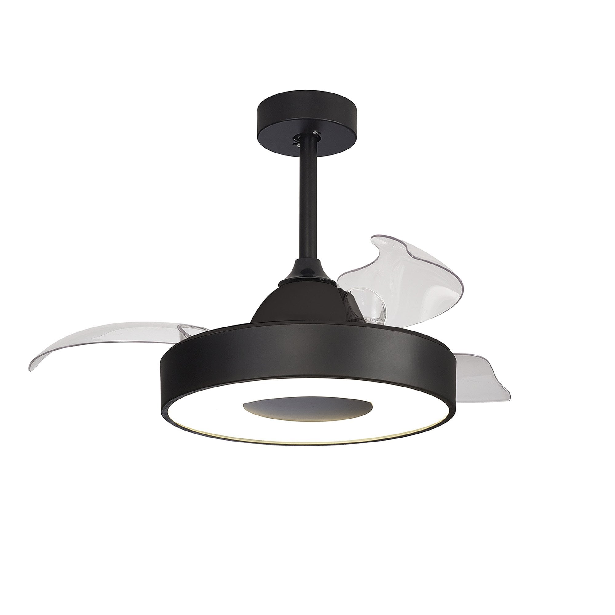Mantra Coin Air 60W LED Dimmable Ceiling Light & Fan, Remote & APP Control, LED Black