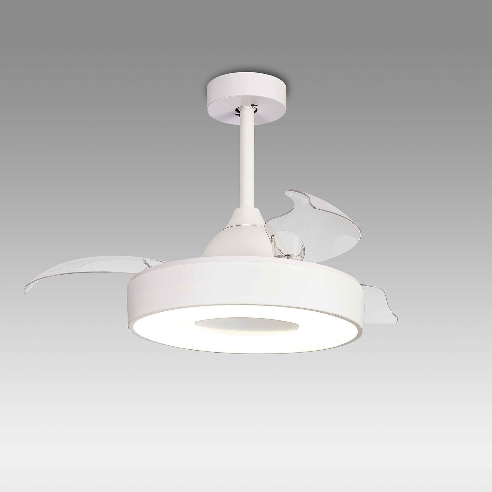 Mantra Coin Mini 45W LED Dimmable Ceiling Light & Fan, Remote & APP Control, LED White