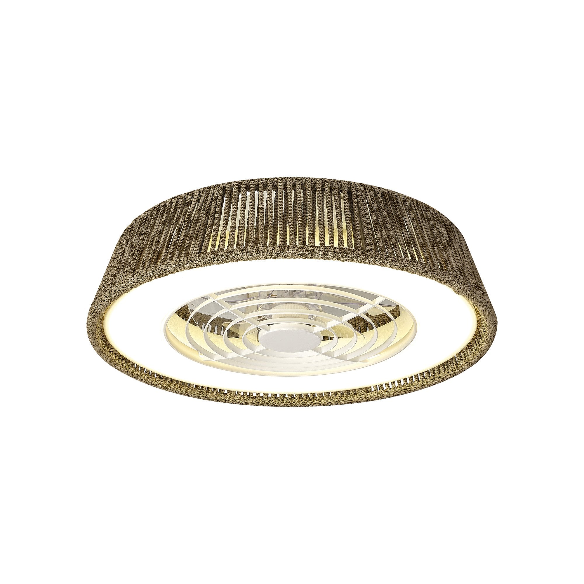 Mantra Polinesia Nautica Mini 55W LED Dimmable Ceiling Light & Fan, Remote Controlled, Beige Oscu