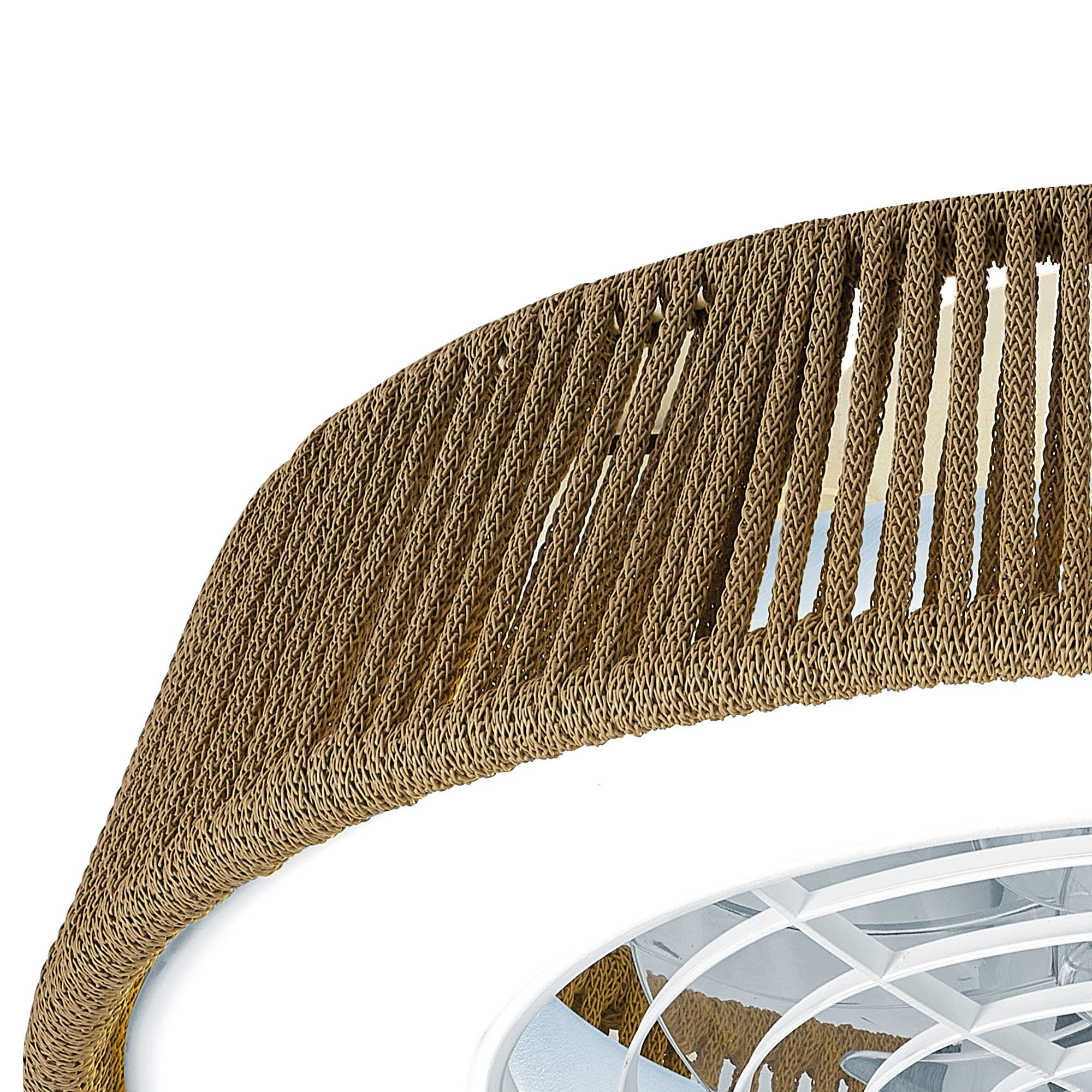 Mantra Polinesia Nautica Mini 55W LED Dimmable Ceiling Light & Fan, Remote Controlled, Beige Oscu