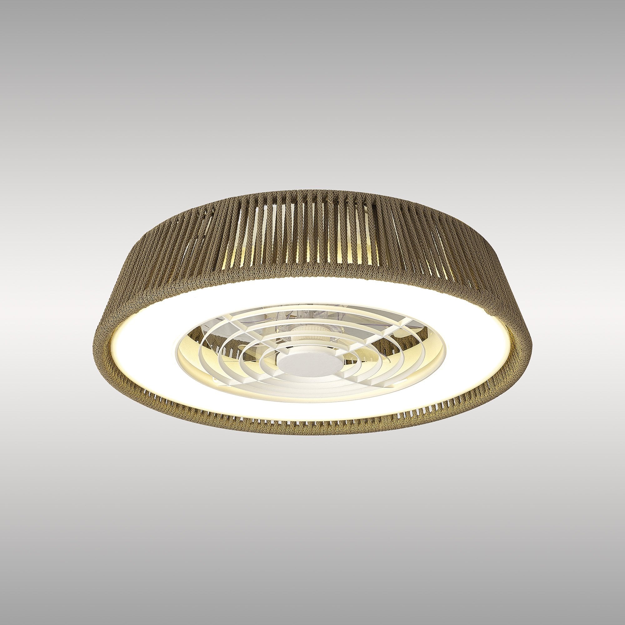 Mantra Polinesia Nautica Mini 55W LED Dimmable Ceiling Light & Fan, Remote Controlled, Beige Oscu