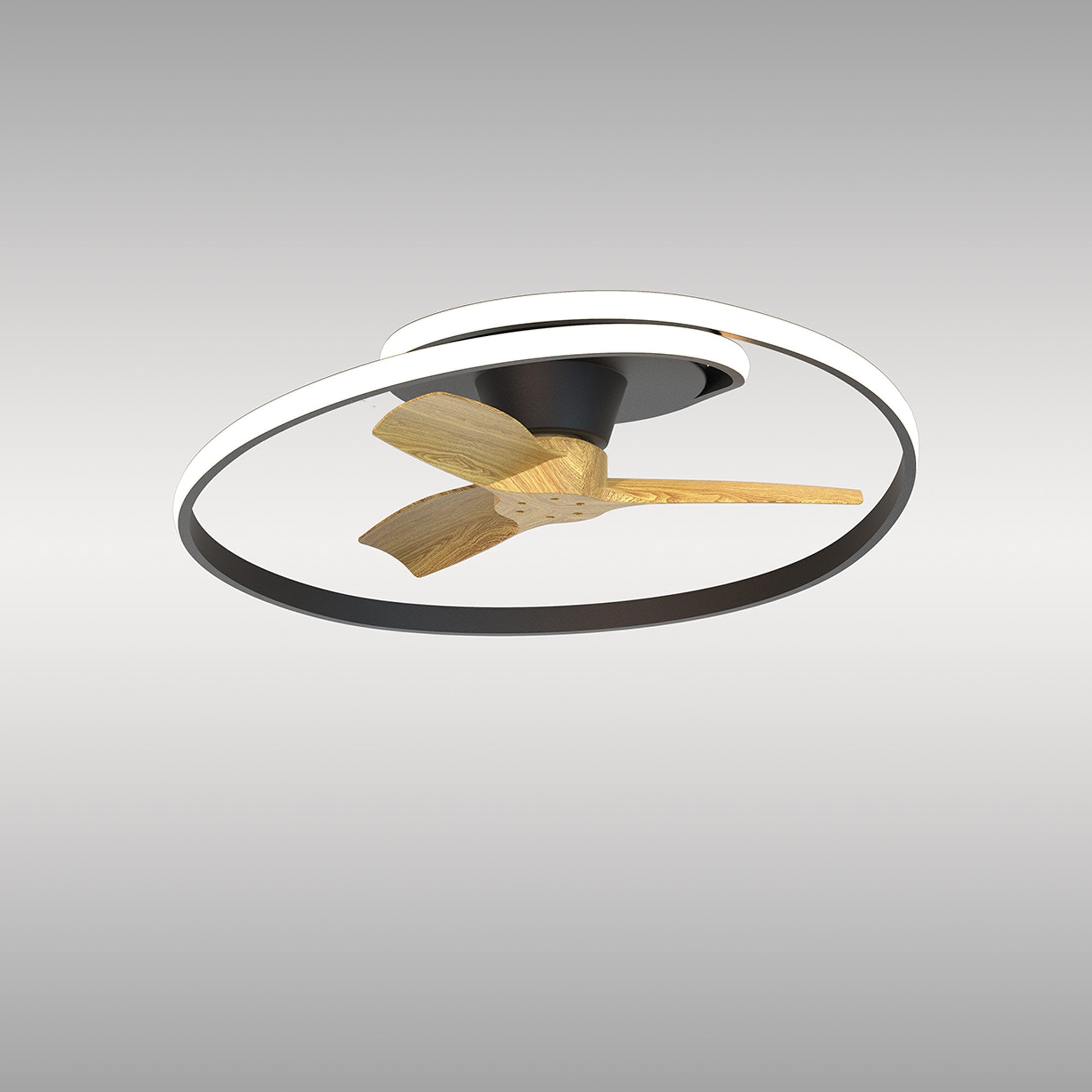 Mantra Ocean 60W LED Dimmable Ceiling Light & Fan, Remote Controlled, Black