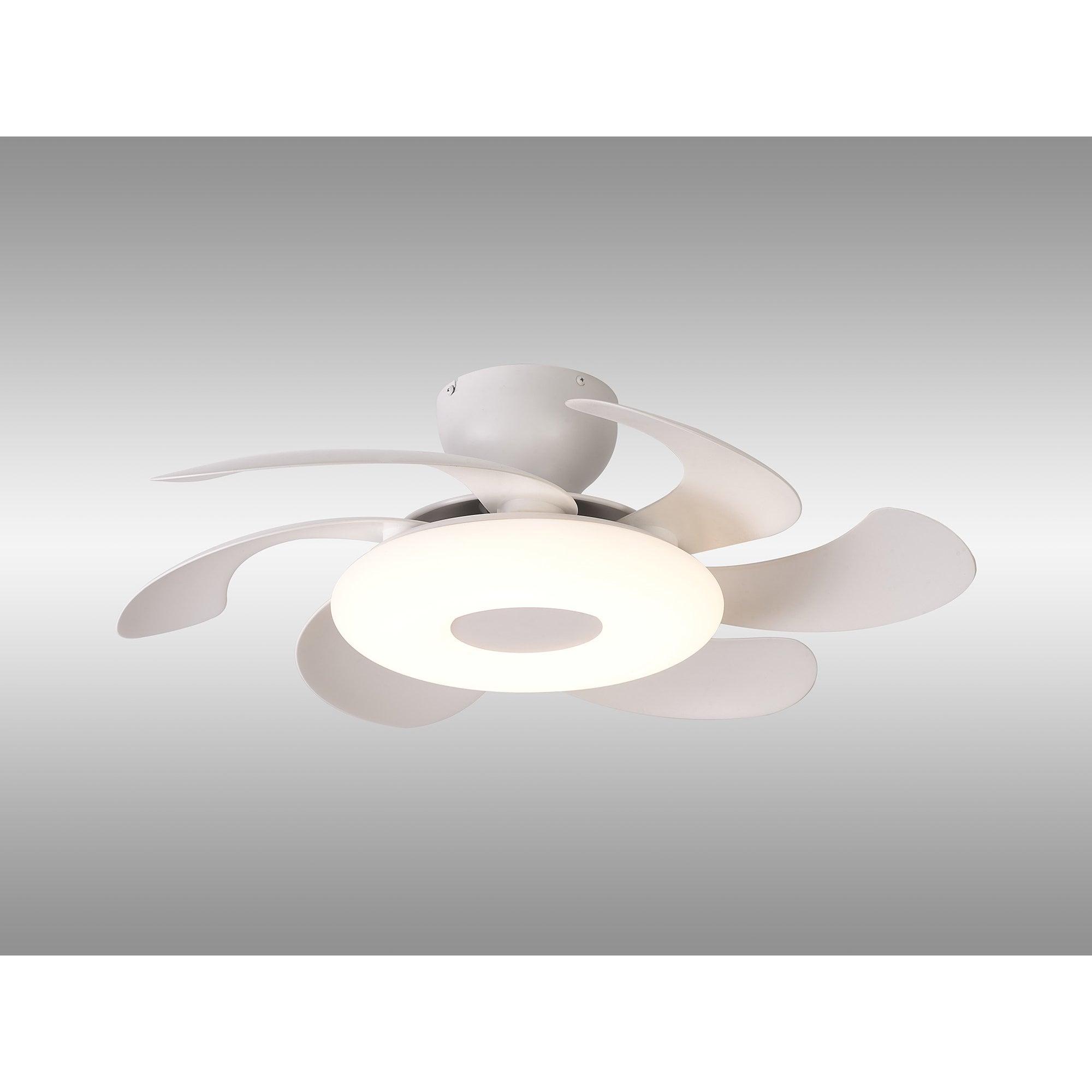 Mantra Flowers 24W LED Dimmable Ceiling Light & Fan, Remote Controlled, - White