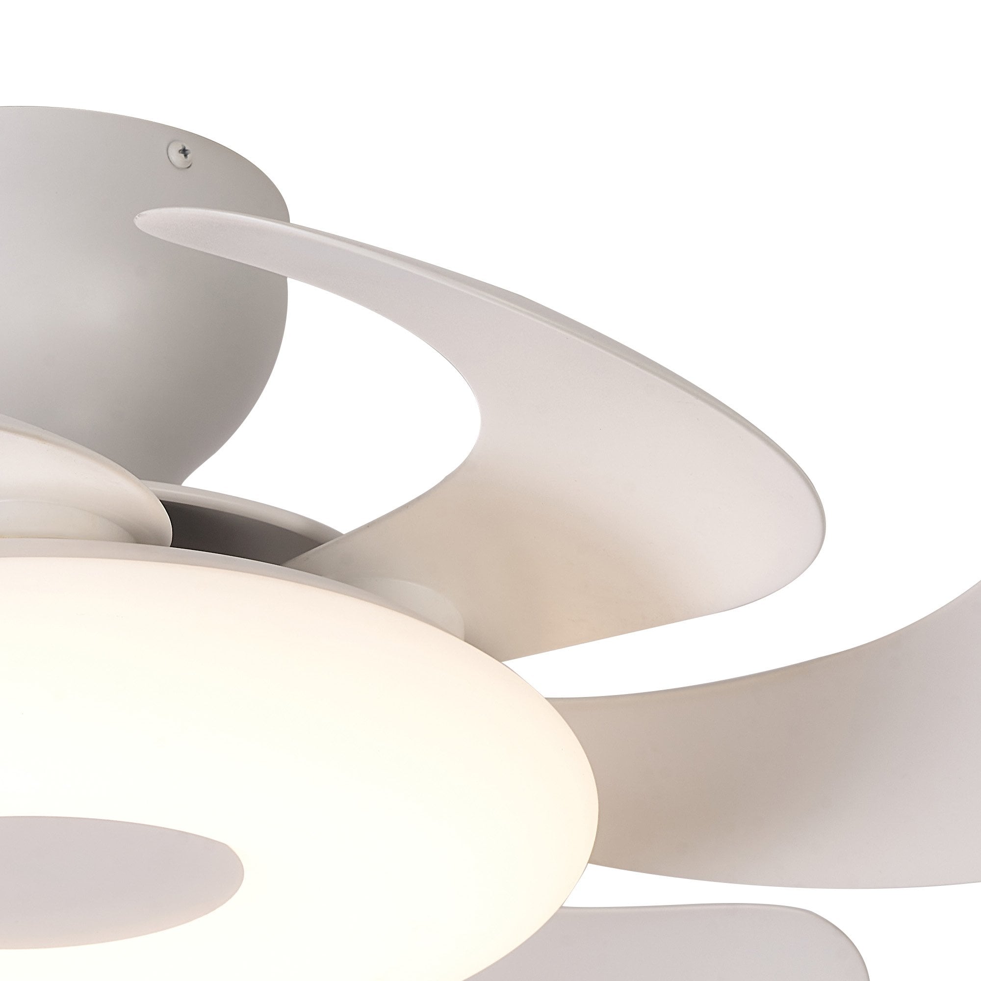 Mantra Flowers 24W LED Dimmable Ceiling Light & Fan, Remote Controlled, - White