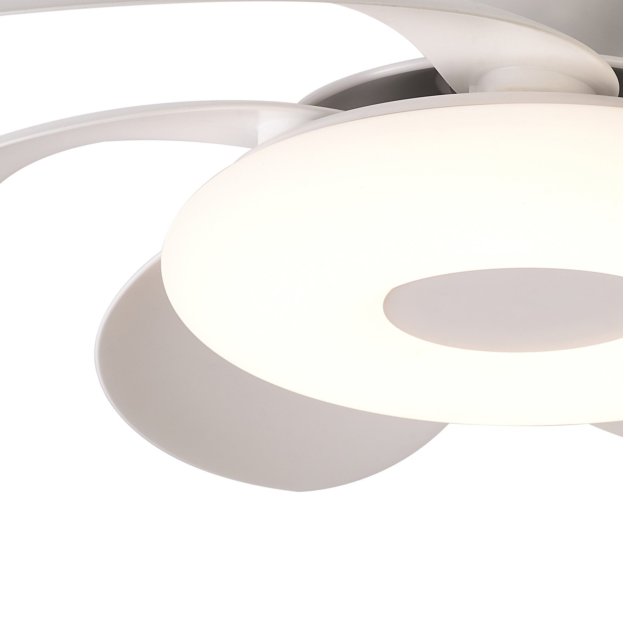 Mantra Flowers 24W LED Dimmable Ceiling Light & Fan, Remote Controlled, - White