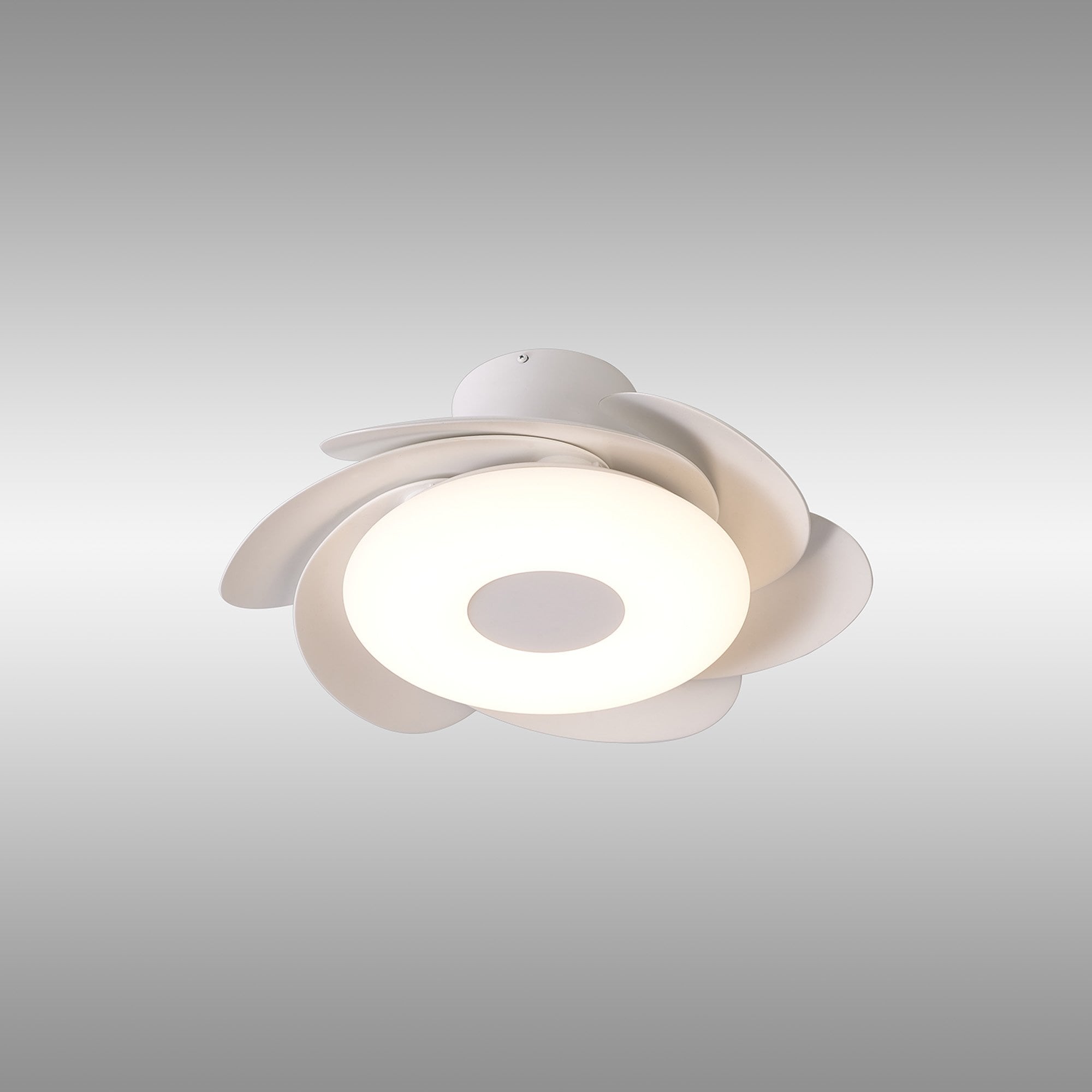 Mantra Flowers 24W LED Dimmable Ceiling Light & Fan, Remote Controlled, - White