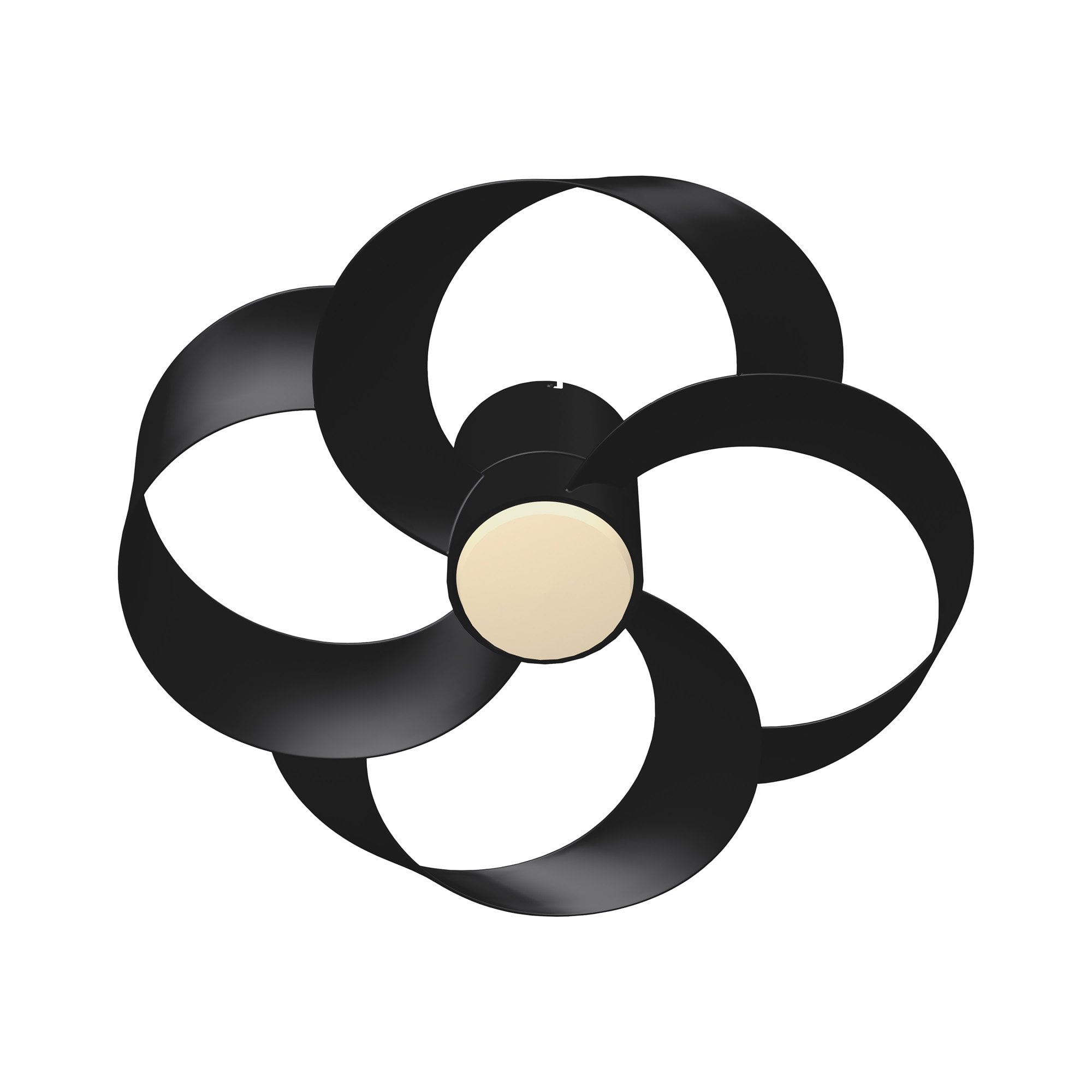 Mantra Rose 24W LED Dimmable Ceiling Light & Fan, Remote Controlled, - Black