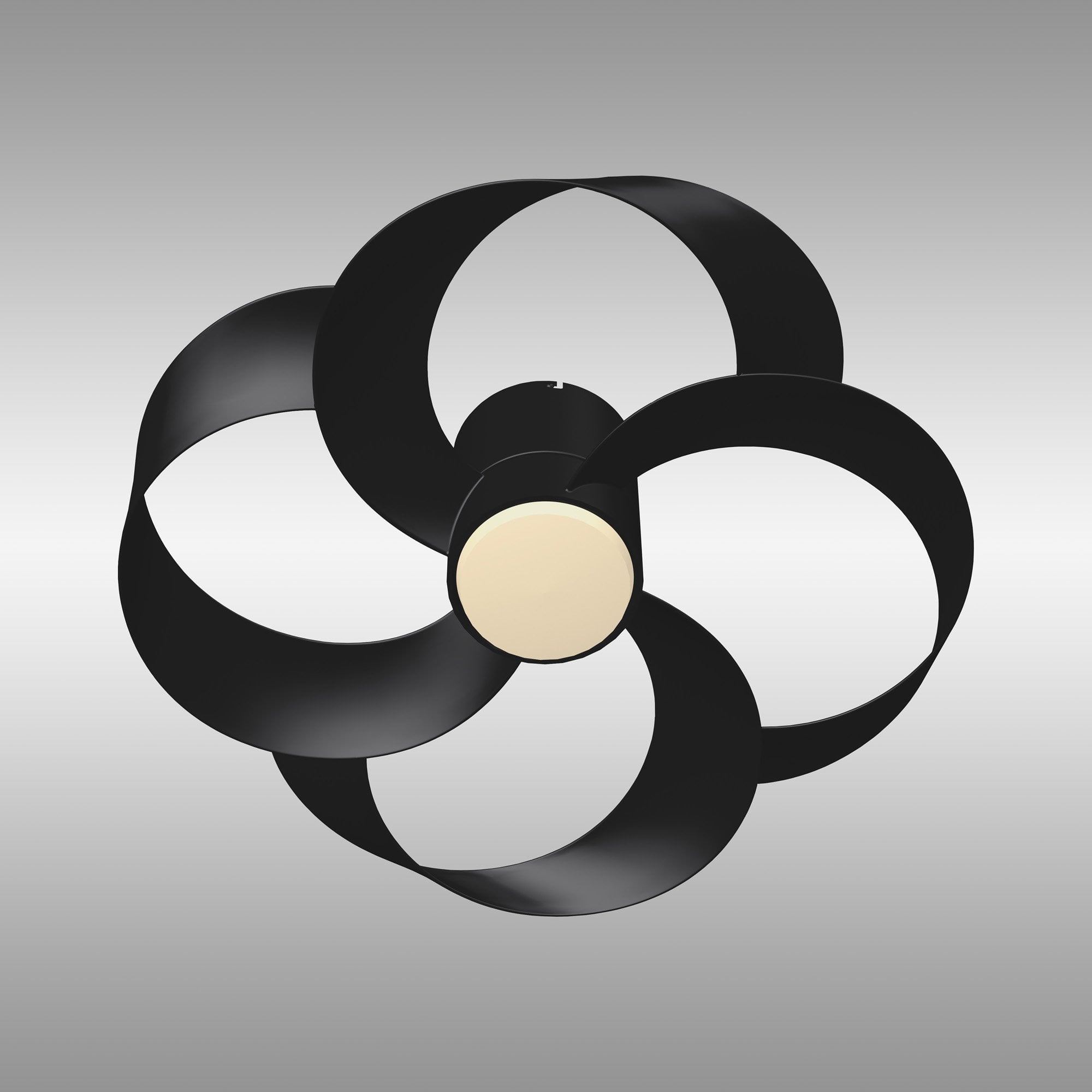 Mantra Rose 24W LED Dimmable Ceiling Light & Fan, Remote Controlled, - Black