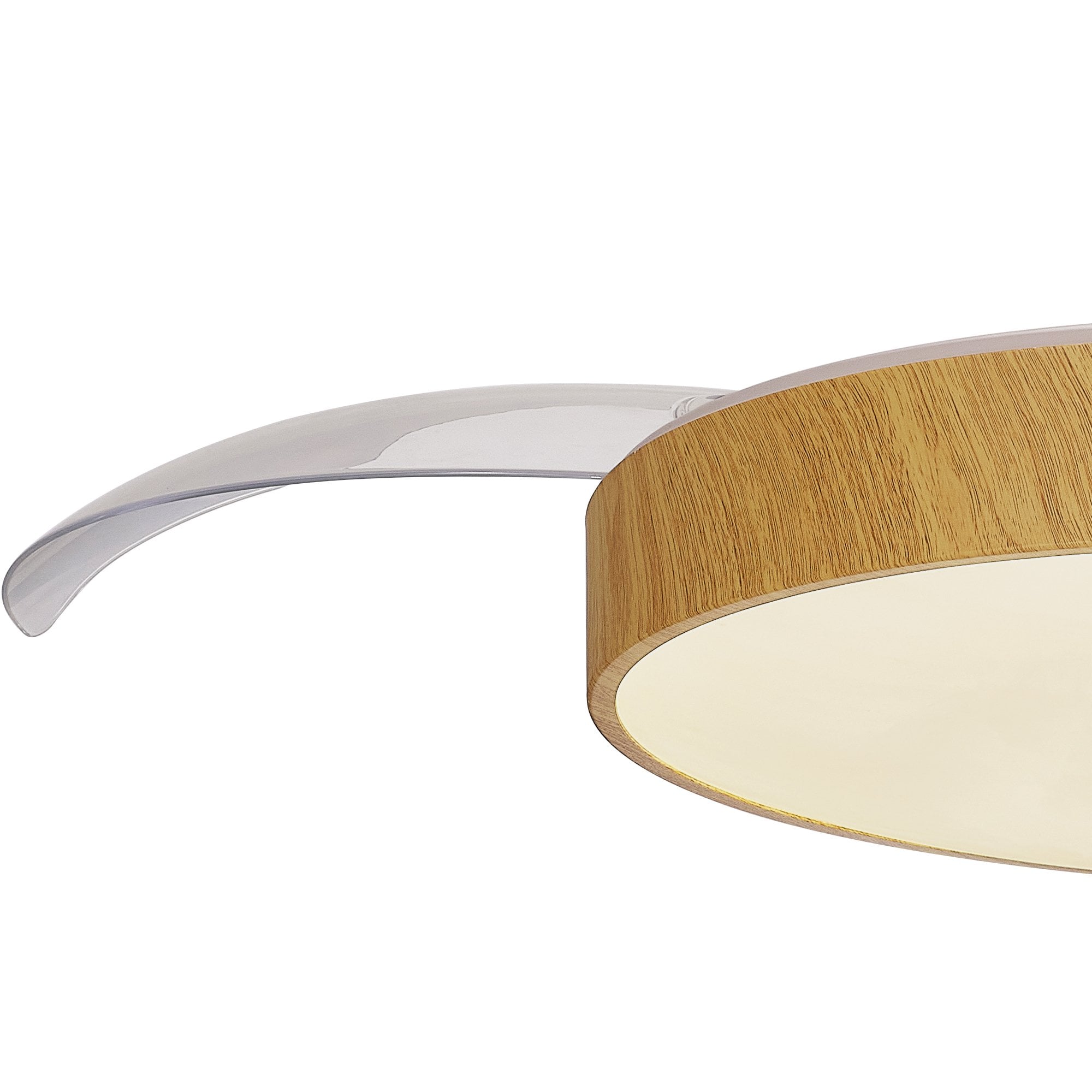 Mantra Alaska 60W LED Dimmable Ceiling Light With Built-In 30W DC Fan, 2700-5000K Remote & APP Control - Wood